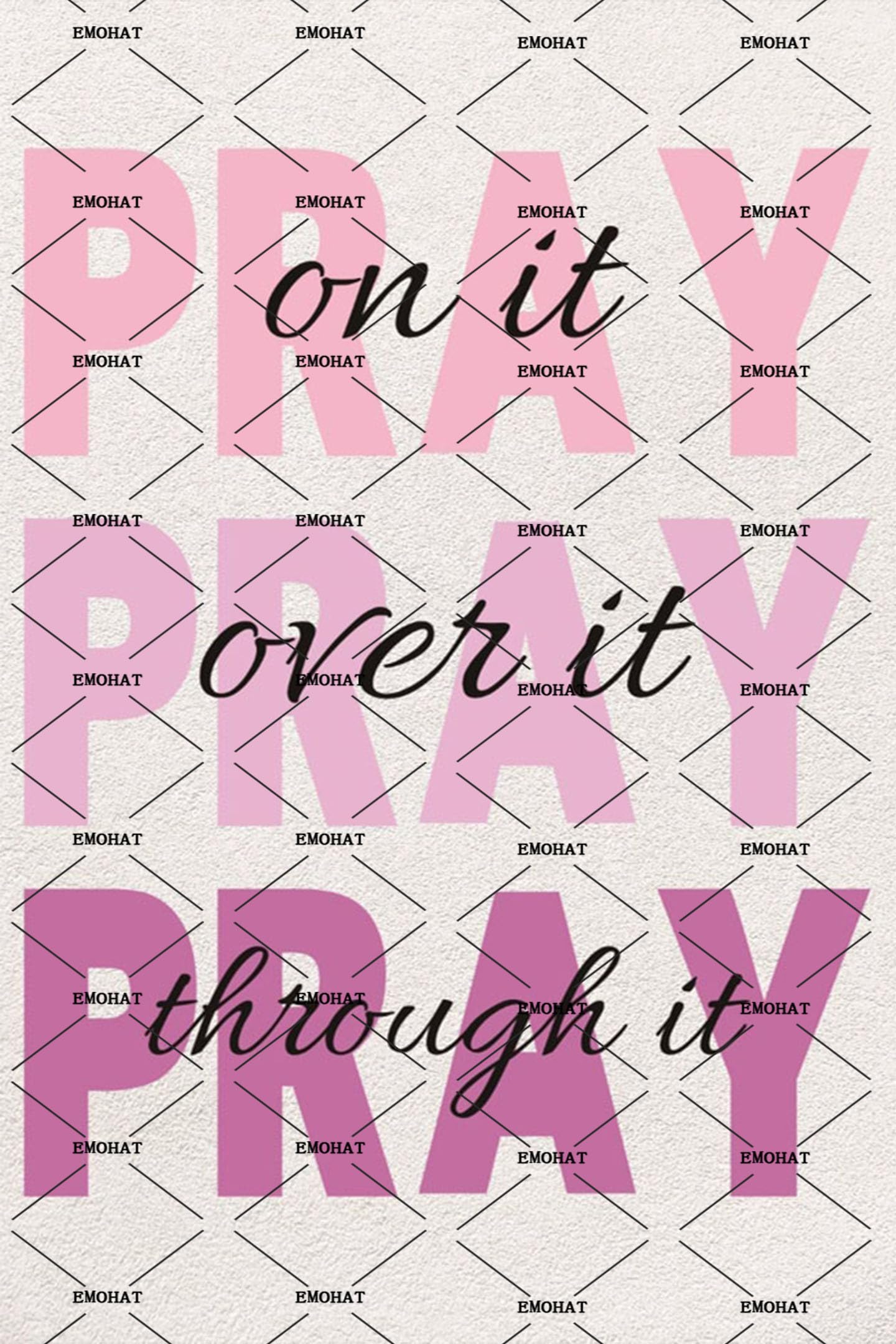 Pray Over It Bible Verse Christian Tin Sign, 8x12 Inch