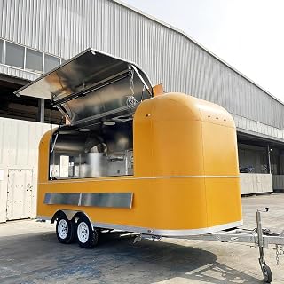 Food Trailer, Fully Equipped, Customizable to Any Style, Stainless Steel, and with Optional Equipment. Suitable for Selling hot Dogs, Tortillas, and Burritos.