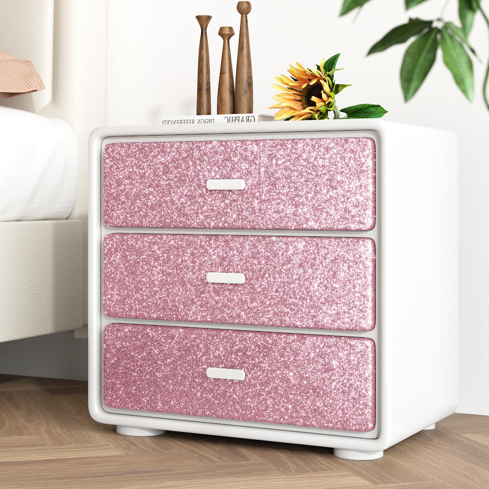 WESTICK Dreamy Pink Glitter Wallpaper for Girls Bedroom Thick Pink Peel and  Stick Wallpaper Self Adhesive Removable Glitter Contact Paper for Walls  Bathroom Dresser Showcase Tables DIY 11.8" x 80" - Amazon.com