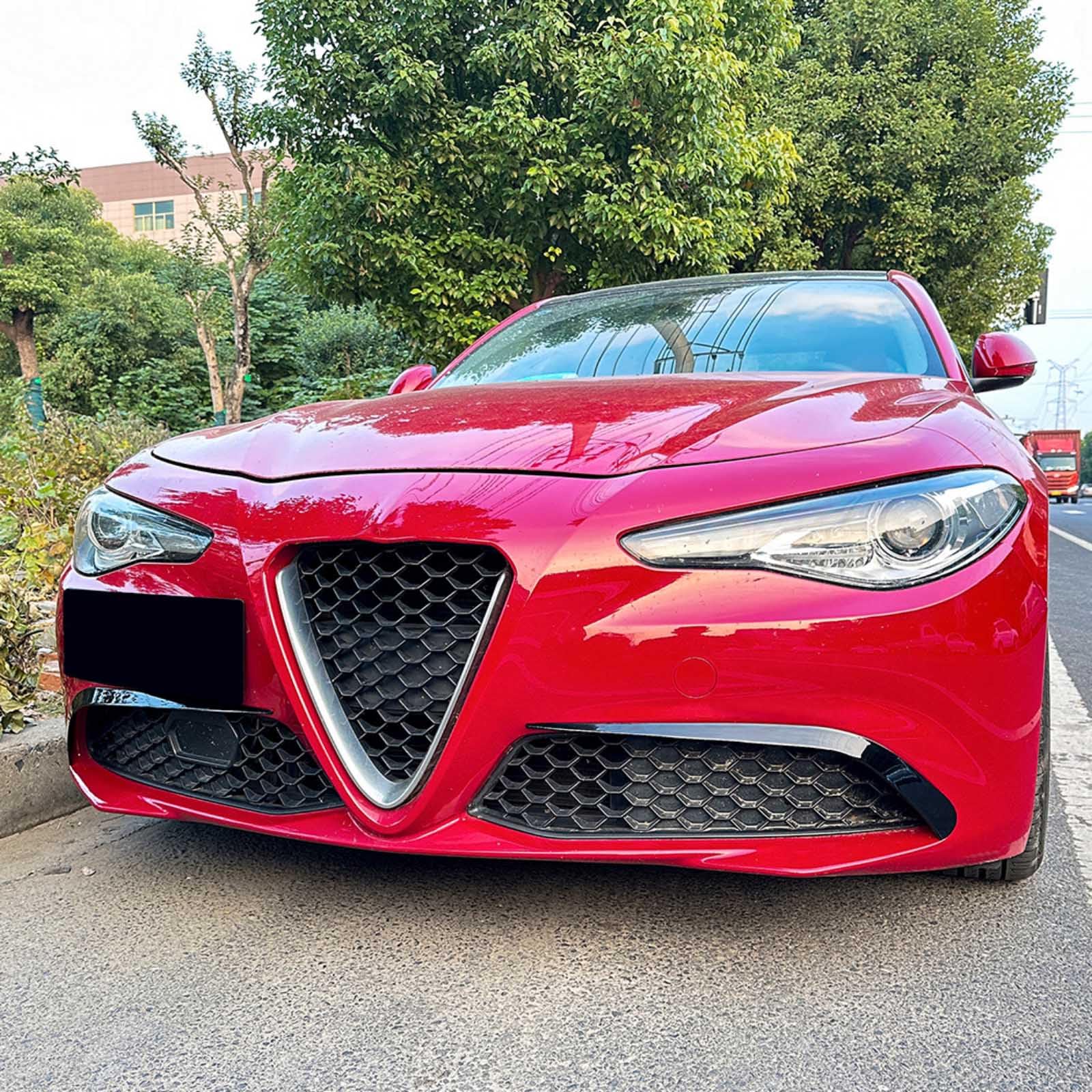 Spoiler Frontale Auto per Alfa Romeo Giulia Standard Edition 2015-2022, Paraurti Anteriore Auto con Spoiler Rinforzato Coltello da Vento Anticollisione,Carbon Fiber