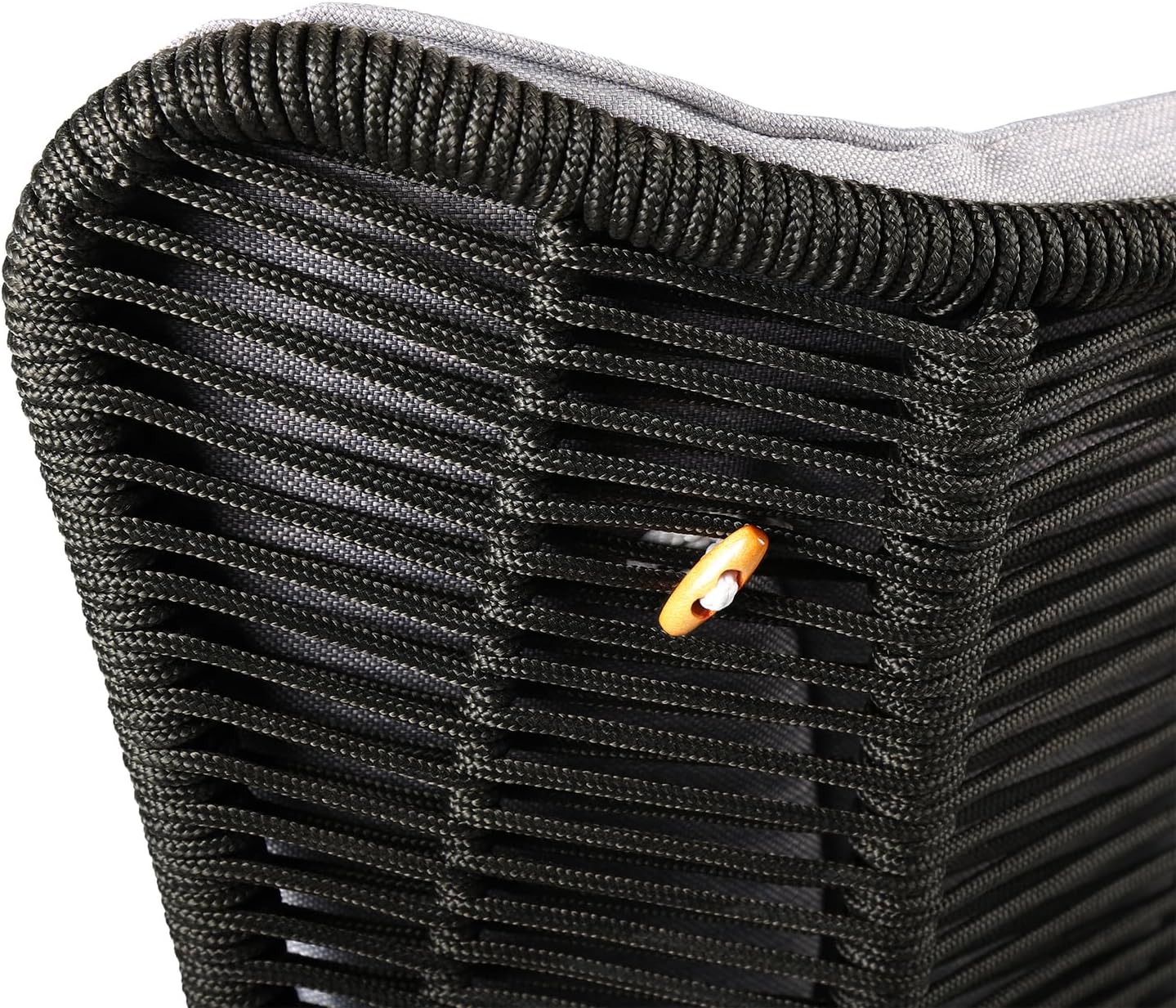 King Charcoal Rope Light Eucalyptus Outdoor Lounge Chair