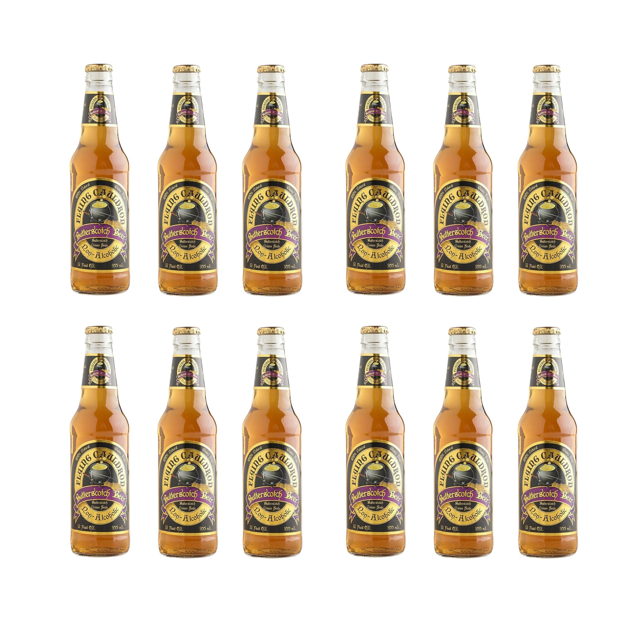 Potter Butterscotch Beer Soda 0,33 l – Sans alcool et délicieux magique (12 bouteilles)