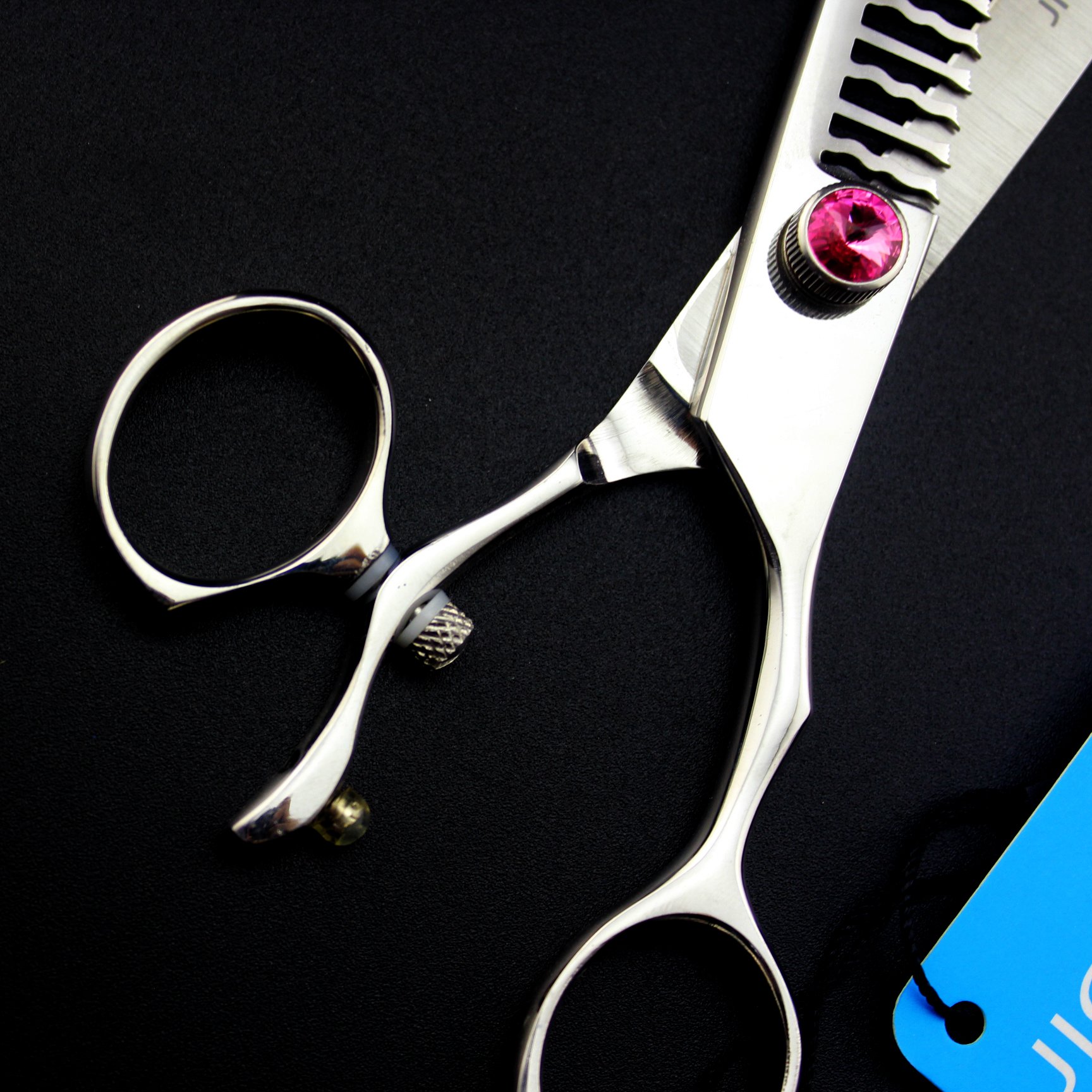 JIESENYU Haarschere 6 Zoll – Japanischer Edelstahl, Friseurschere, Drehbar