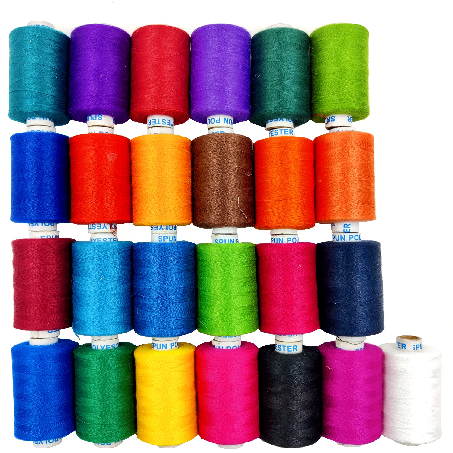 jasol 800 Meter Sewing Thread Pack of 25 Spools Multi Color Polyester Sewing Threads Stitching Thread