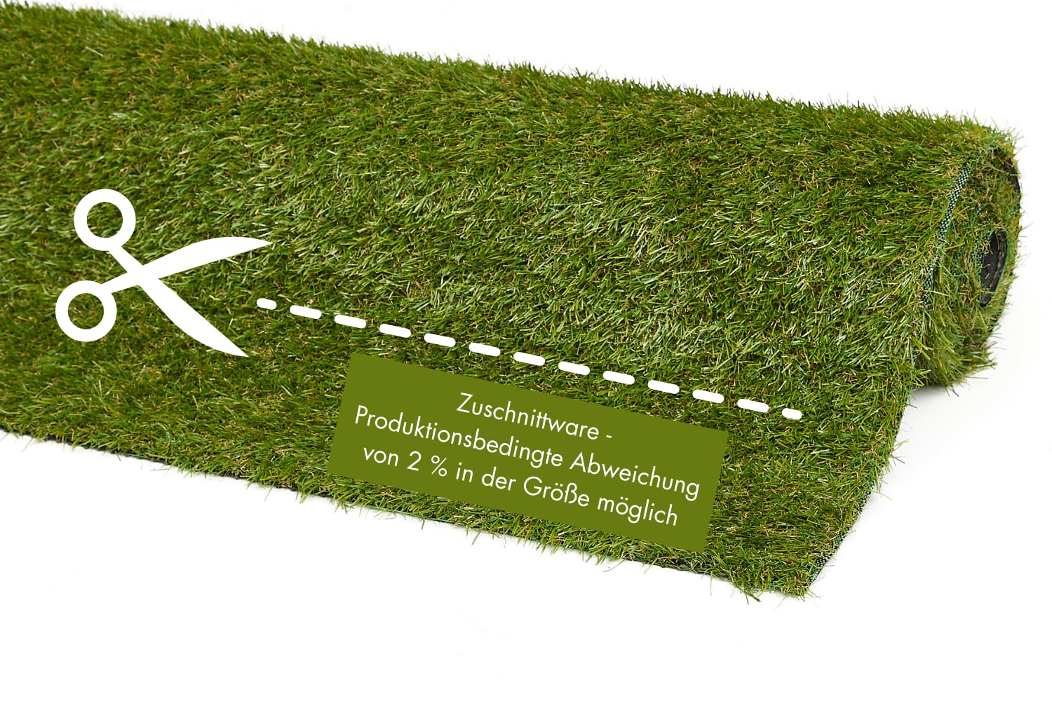 andiamo Kunstrasen Jever – wetterfester Rasenteppich für Balkon, Terrasse & Garten, natürlich grün, 22 mm Gesamthöhe, mit Drainagelöchern & UV-Schutz, leicht zu verlegen, 200 x 100 cm