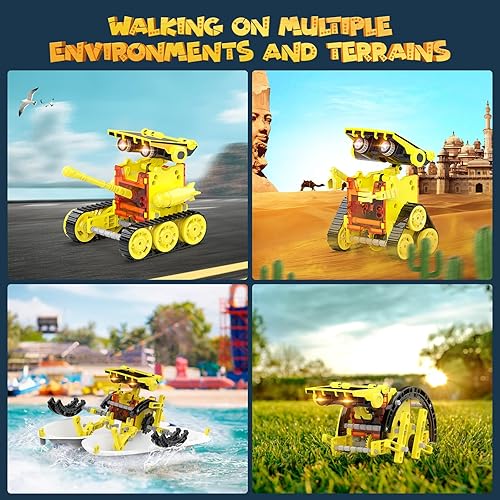 Miniatura 8 de Wesfuner Kit de robot solar STEM 30 en 1, 243 piezas de experimentos educativos de ciencia de construcción para niños de 8 a 12 años, regalos de