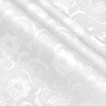 専用 hiand Flower Jacquard（white） Amazon.com: KKJIAF White Satin Jacquard Fabric 2 Yard, 60