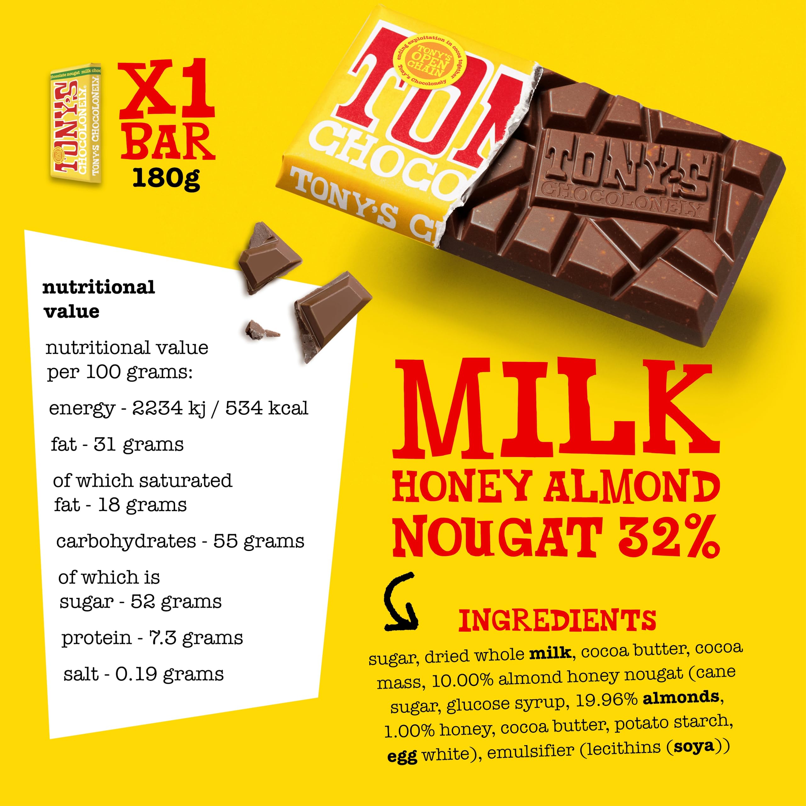 Tony's Chocolonely Rainbow Classic Pack - 6 x 180 g batonów czekoladowych, pudełko upominkowe, 6 smaków, wegetariańska - belgijska czekolada Fairtrade