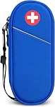 SITHON EpiPen Medical Dossier de transport, sac d'urgence portatif Isolé Kit de premiers soins Organisateur pour 2 EpiPens, Inhalateur d'asthme, Médecine allergique Essentiel, Bleu, M, Pratique