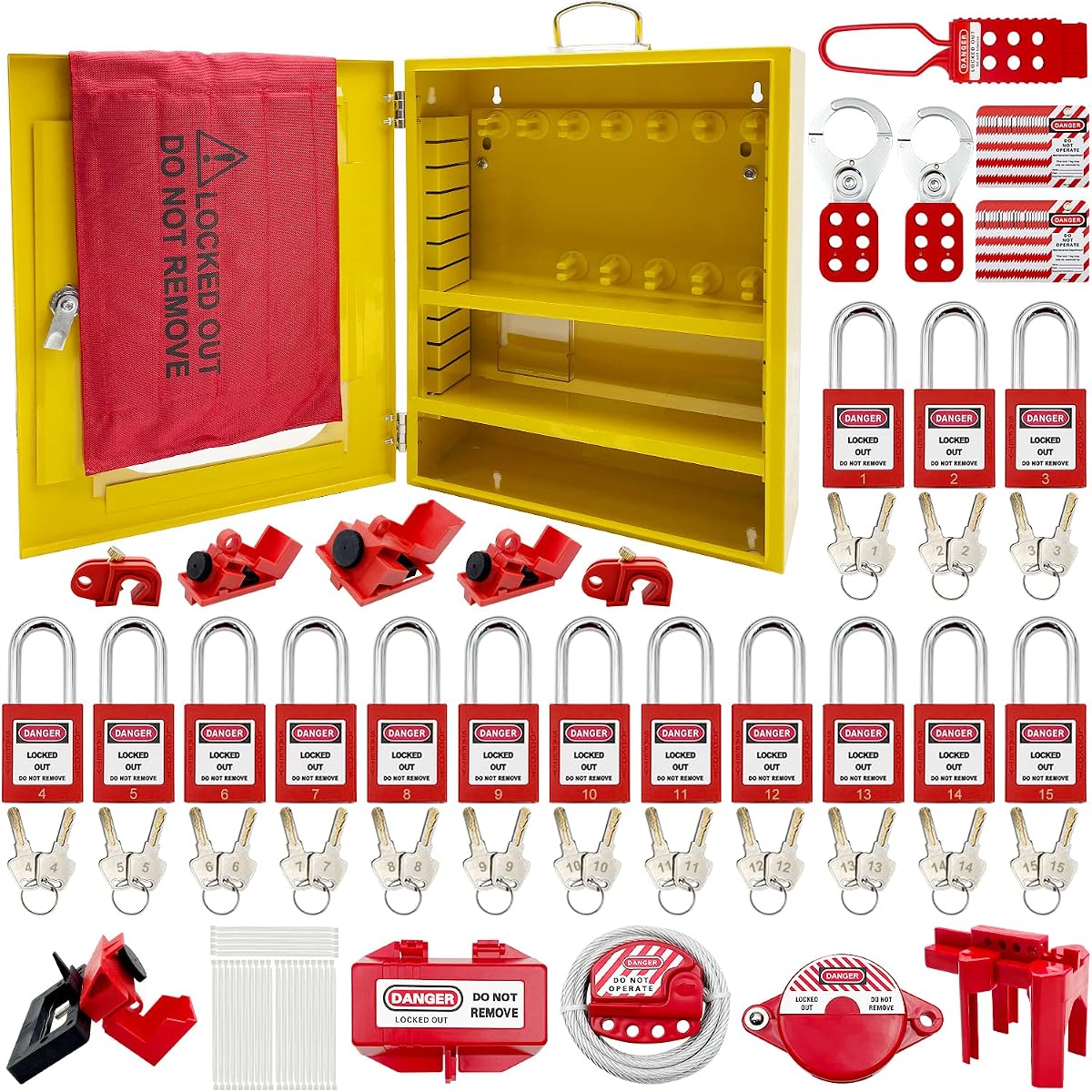 Lockout Tagout Station Kit Board Locks 80pcs Lock Out Tag | Desertcart ...