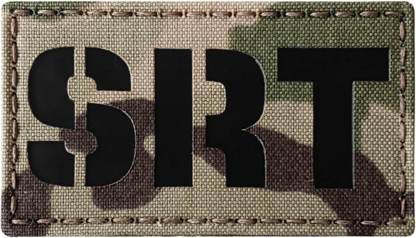 Multicam Infrared SRT Special Reaction Team 3.5x2 Tactical Morale Touch Fastener Patch