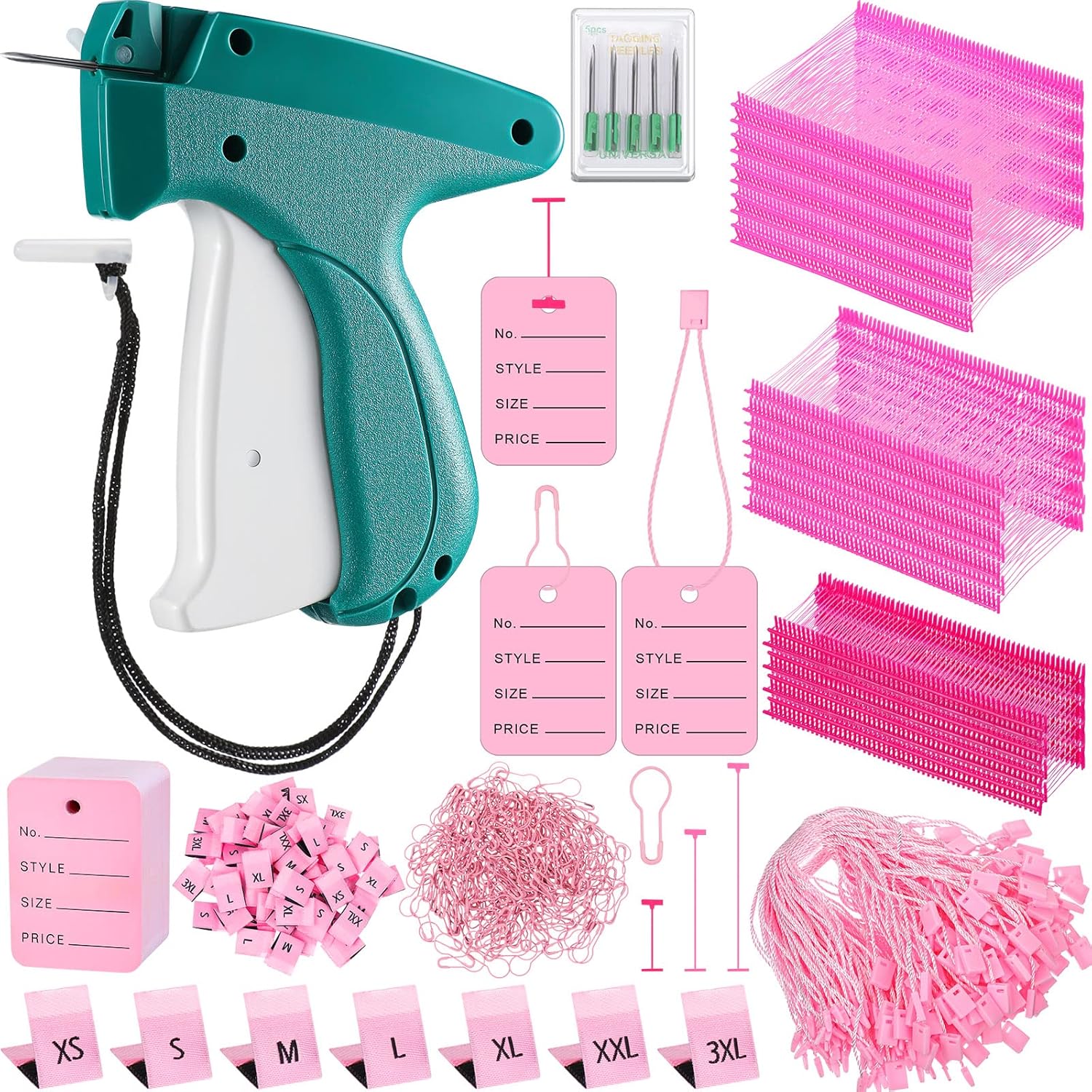3576 Pcs Tagging Gun Clothes Garment Tag Attacher Kit with Needles