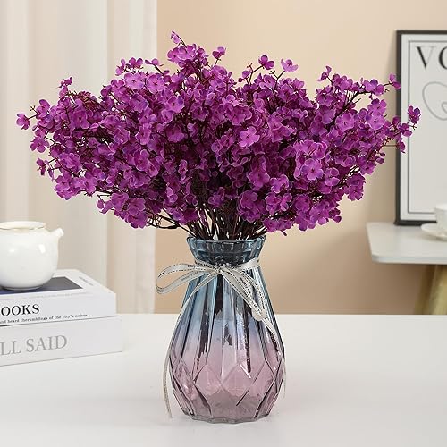 Miniatura 28 de 15 piezas de flores artificiales de seda artificial de tacto real, ramos florales de bricolaje, decoración de bodas, fiestas, arreglos de blanco