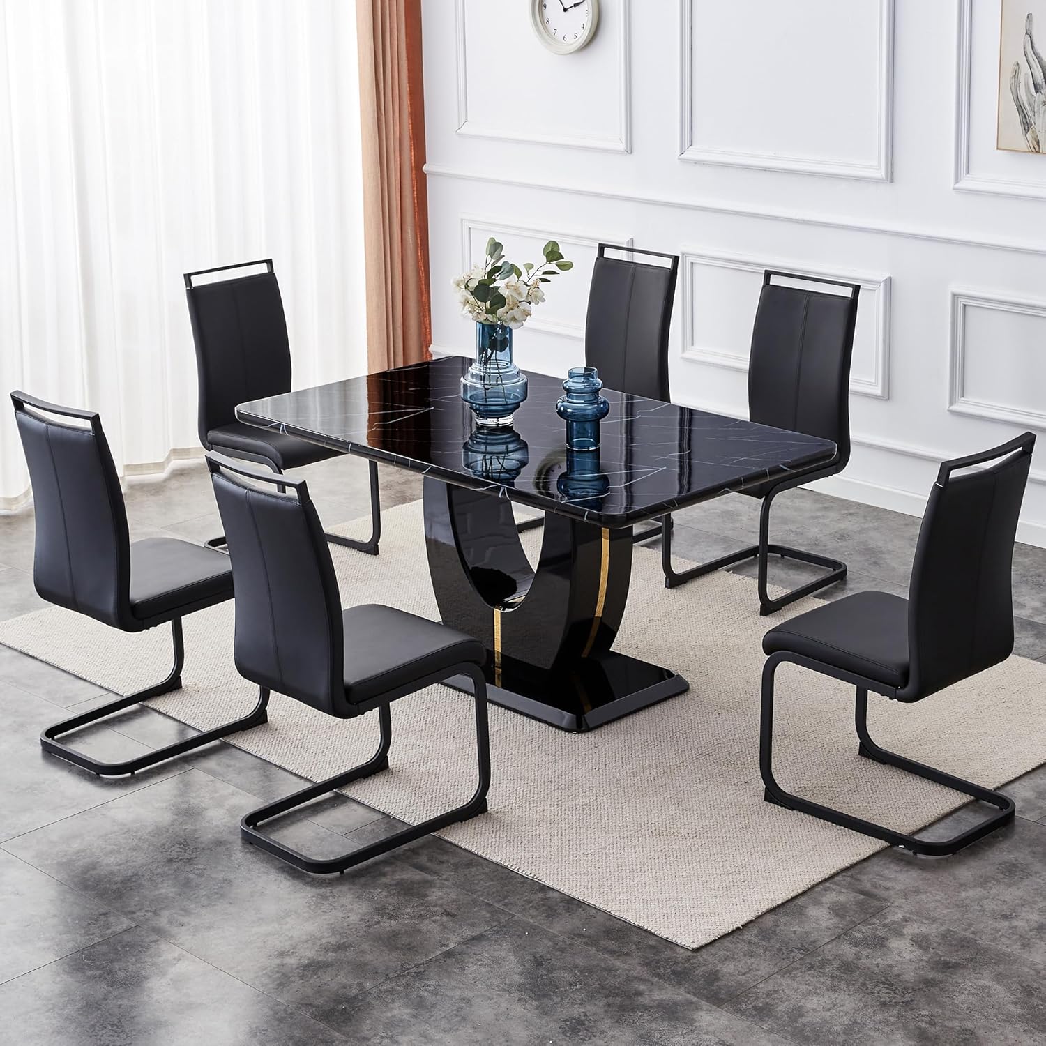 Amazon.com - Btikita Dining Table Set for 6, Kitchen Table Chairs Set ...