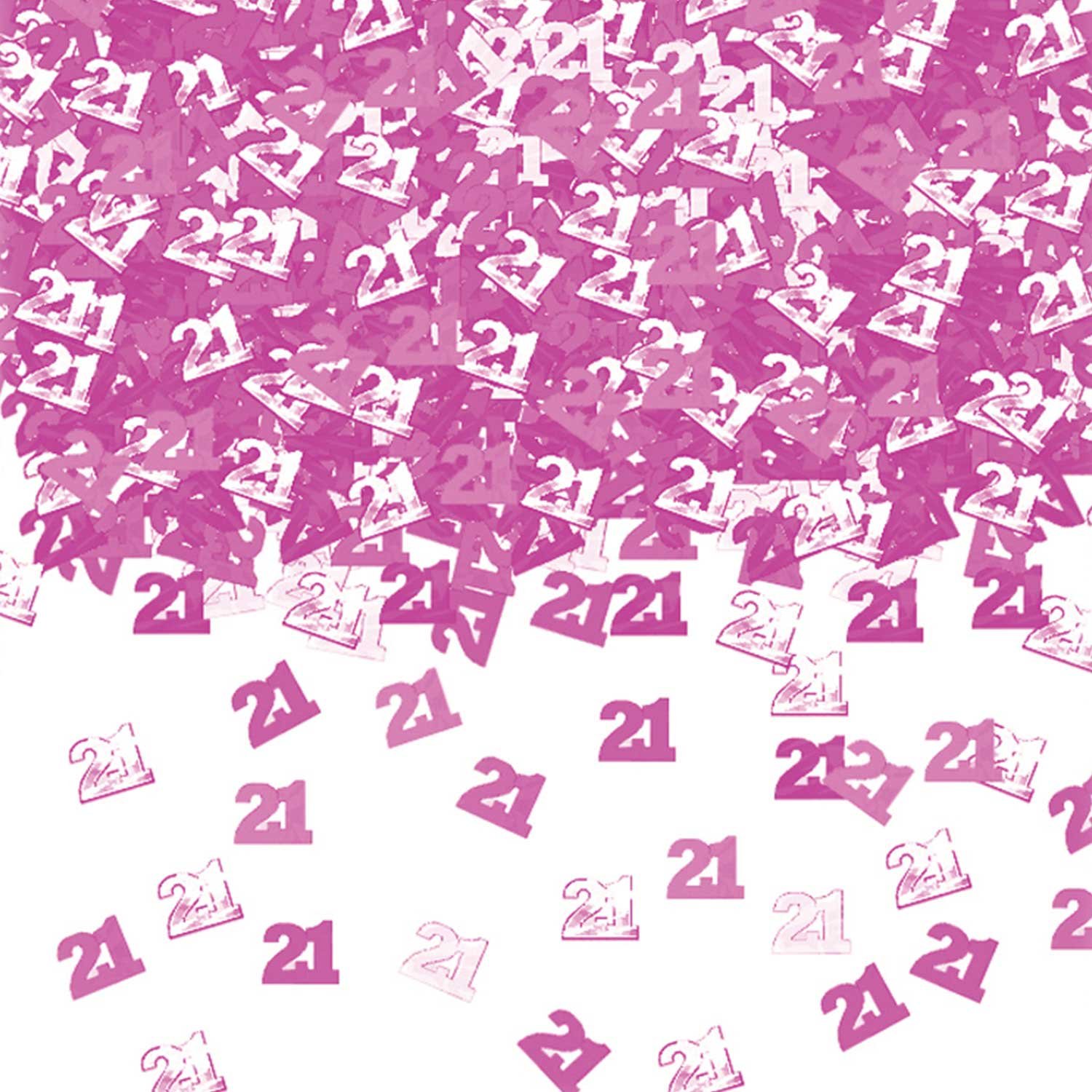 Amscan Pink Metallic Number 21 Confetti - 14G - 1 Pack