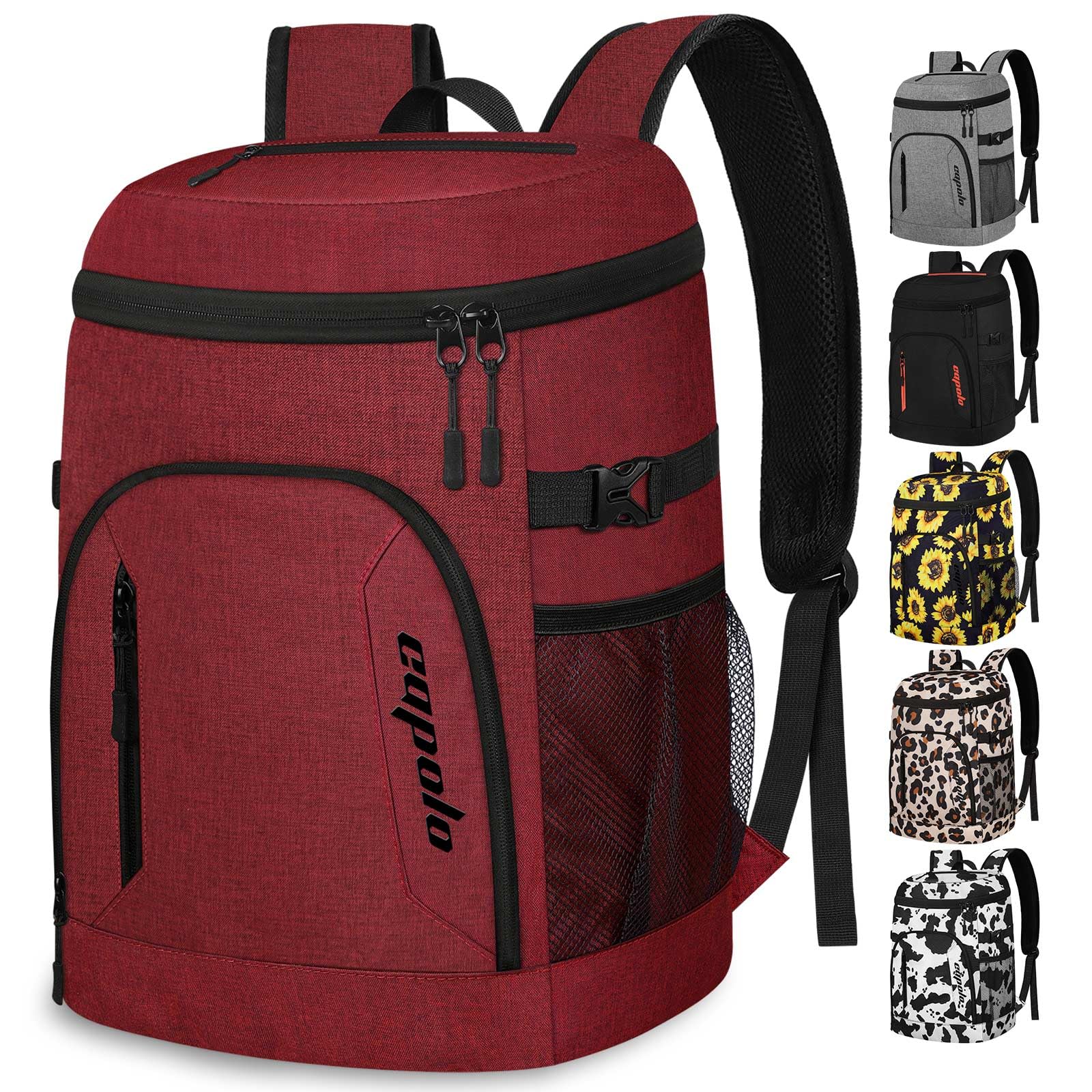 Capolo Cooler Backpack 30/45 Cans, Insulated Backpack Cooler Leak Proof Large Capacity Thermal Bag Beverage Soft Cooler Bag Lunch Camping Travel Picnic Hiking for Men Women