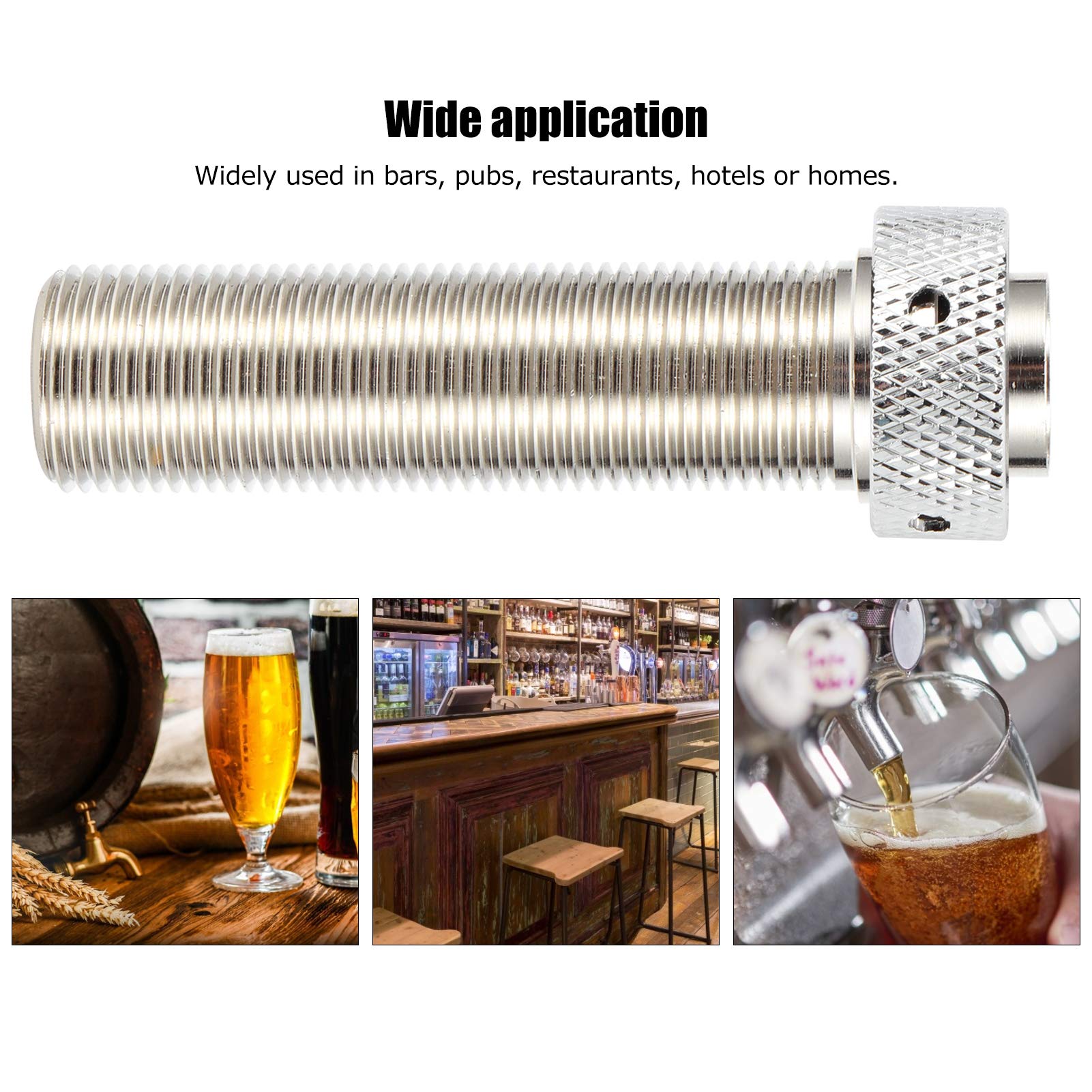 MAGT Bierhahn Langer Schaft, 98,5 mm G5/8 Zoll Gewinde Bierzapfhahn Langer Schaft für Einstellbare Bierhahn Homebrew Ausrüstung