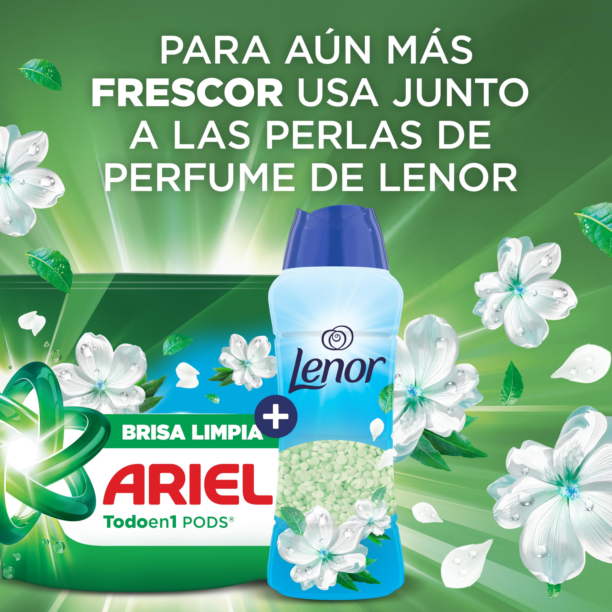 Ariel PODS Todo En 1, Detergente Líquido En Cápsulas 35 Lavados, Brisa Limpia (Paquete de 3)