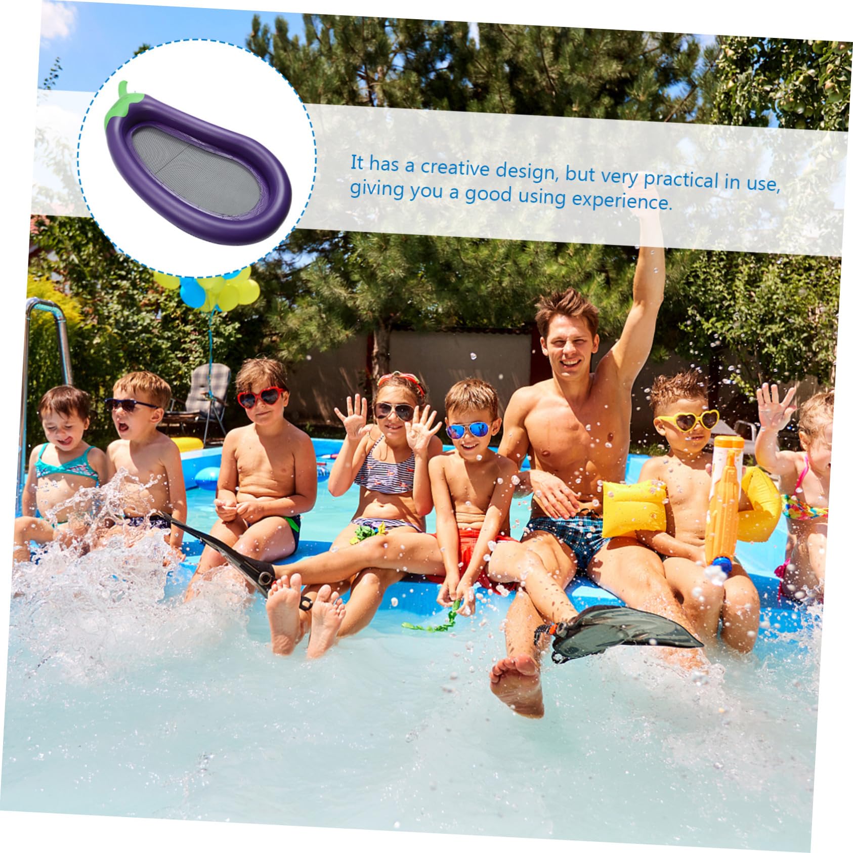 Canapé Flottant Gonflable Aubergine PVC pour Piscine et Mer | Fête Estivale, Bouee Piscine Siege, Matelas Gonflables pour Piscine, Tapis Flottant à Eau, Canapé pour Piscine Gonflable