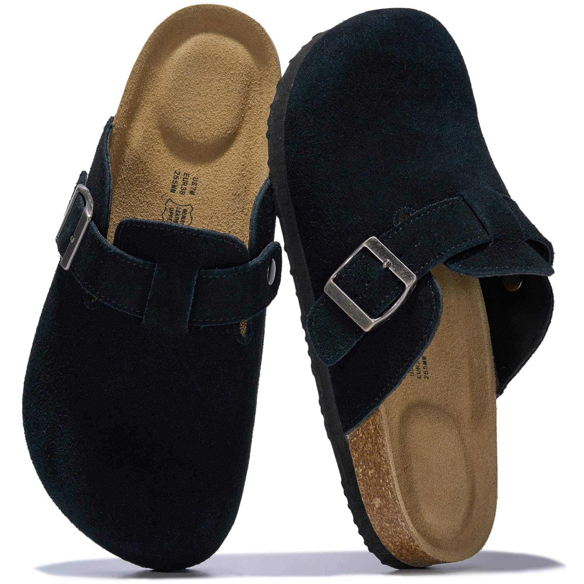 Project Cloud 100% Genuine Leather Slip-ons Footbed Clogs for Women Sandals | Memory Foam Arch Support Slippers for Women; Trendy Slip-ons Women's Mules & Clogs Sandals; Non-Slip Outsole for comfort.