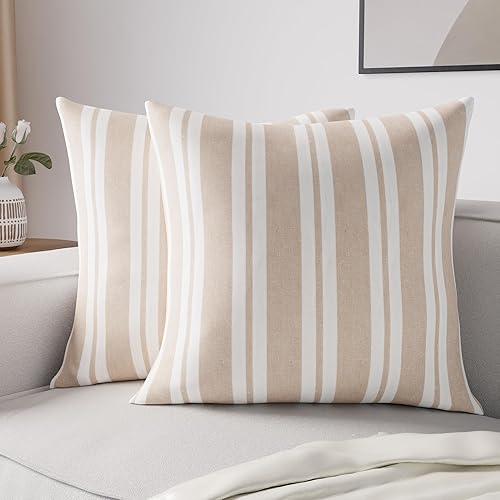 Encasa XO Farmhouse Throw Pillow Covers Set of 2 (18x18