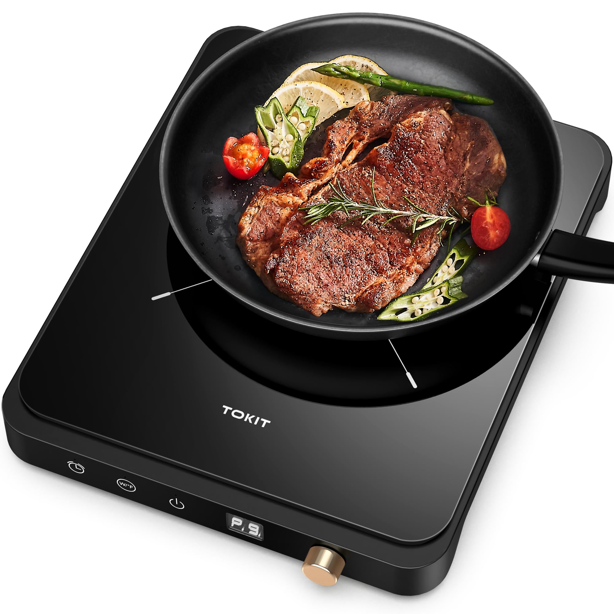 TOKIT Rice Cooker 1.5 L Pro Rice Cooker Small Mini but Multifunctional with Display Touch Button for 1-3 People Ceramic Coated Non-Stick Inner Travel Pot ⟮Green⟯