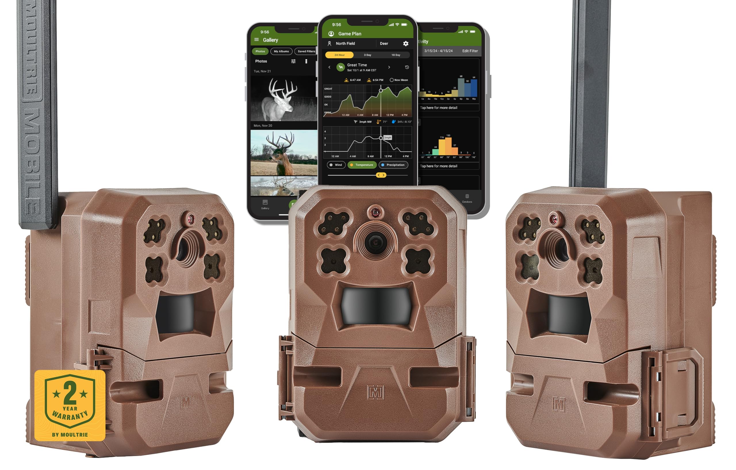 MoultrieEdge Cellular Trail Camera - Edge and Edge 2 - Nationwide 4G LTE - HD Video-Audio - Built in Memory - Cloud Storage