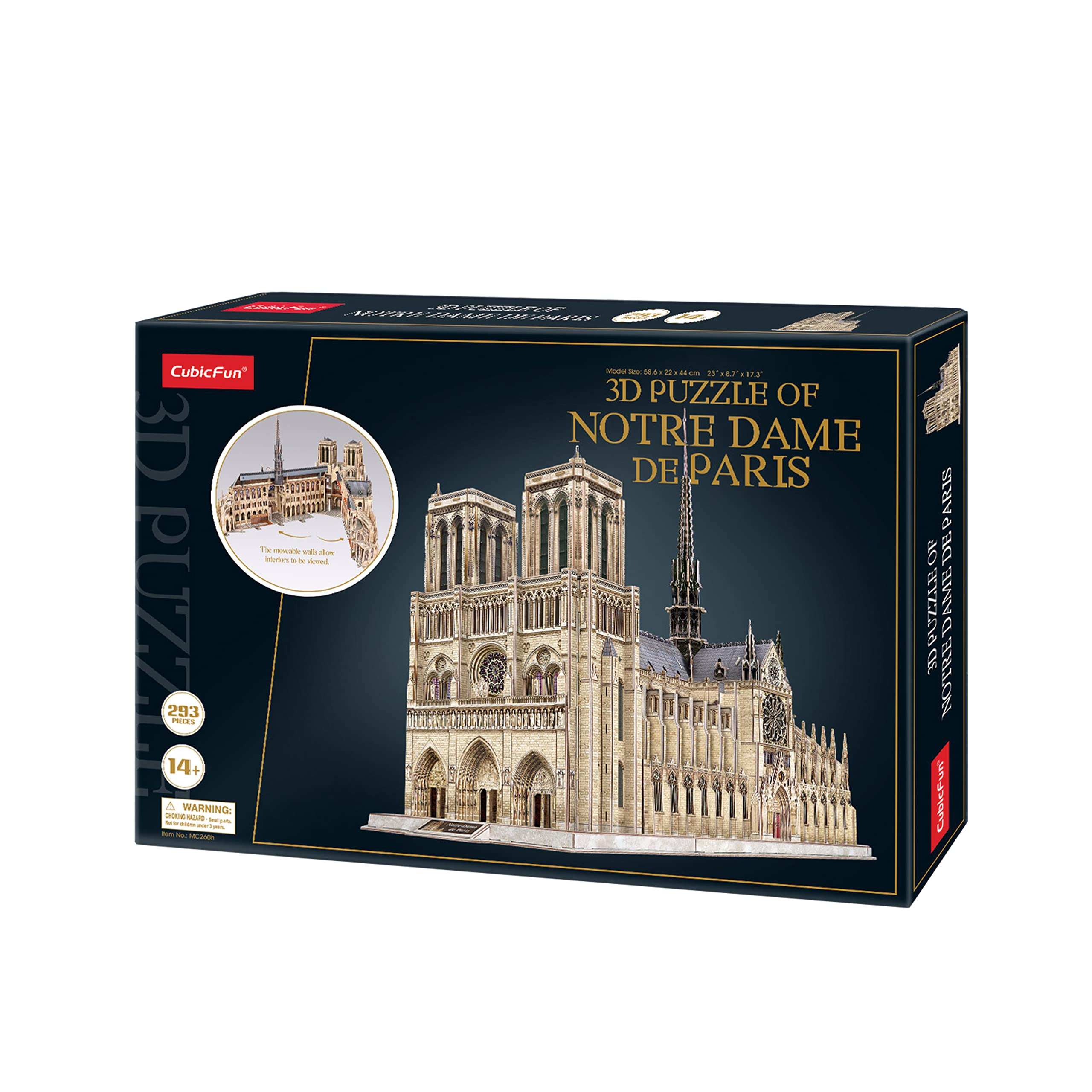 Puzzle 3D Notre Dame - Maquetas para Construir Adultos Y Niños 293 Piezas | Puzzles 3D Monumentos | Puzzle 3D | Maquetas para Montar Niños Niños 14 Años O Más