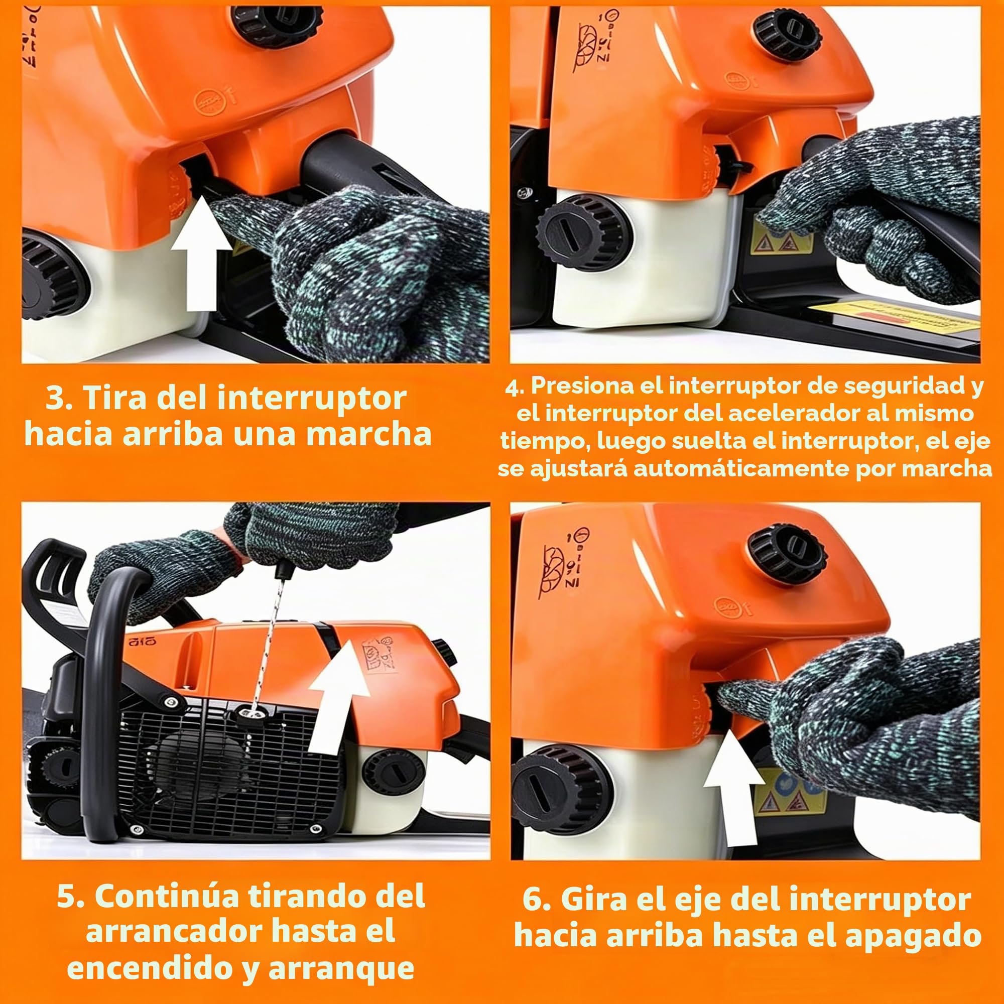 Cabezal de accionamiento de motosierra de gasolina G660, motosierra forestal de 92 cc, motosierras de gasolina profesional, para hojas de 20 pulgadas y más, fácil operación para árboles