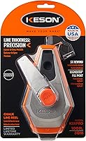 Keson K3XPRO Precision Chalk Line Reel - 100ft 3X Fast Rewind, Patented Wedge Design, Made in USA