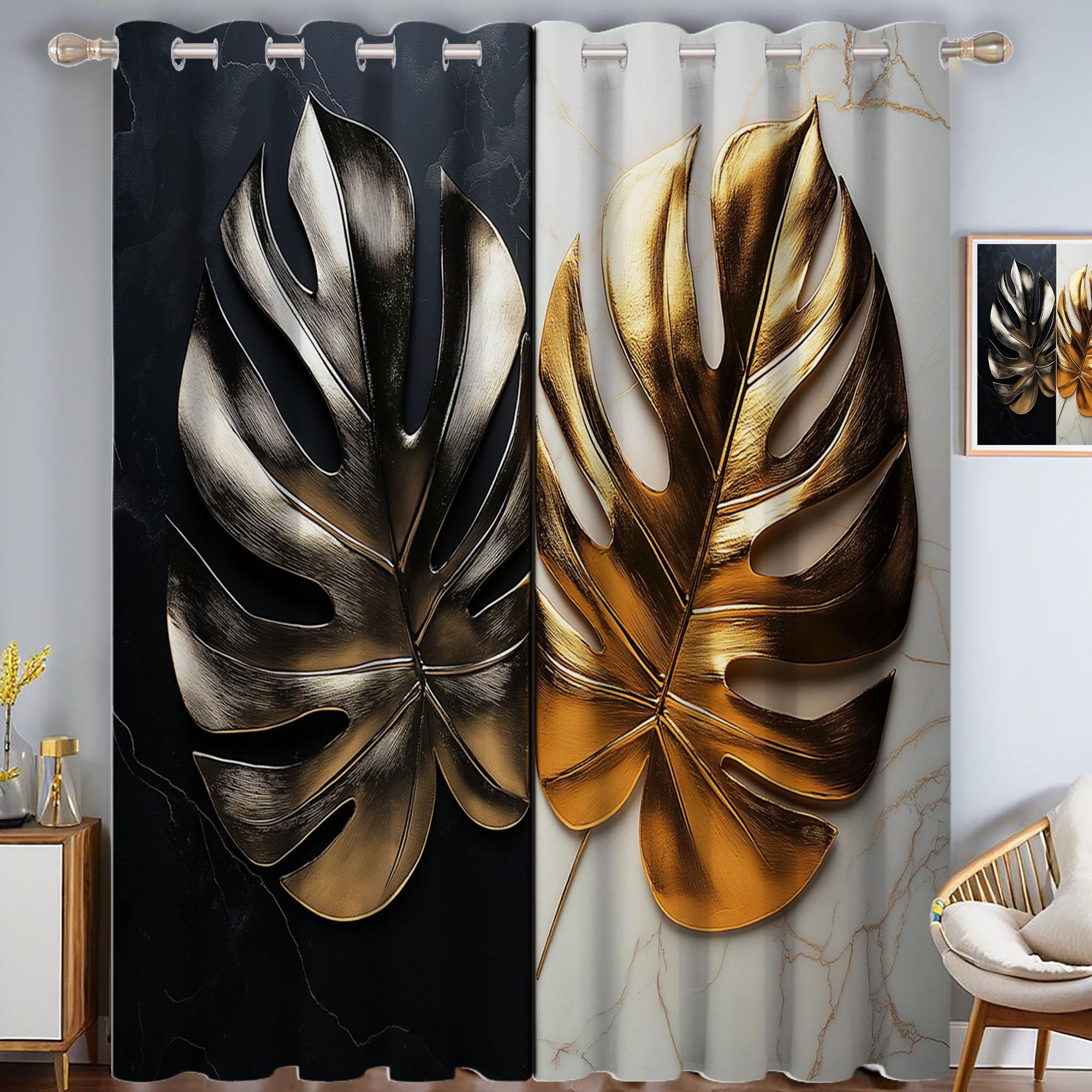 Rideaux occultants Monstera pour créer une ambiance cocooning dans la chambre enfant