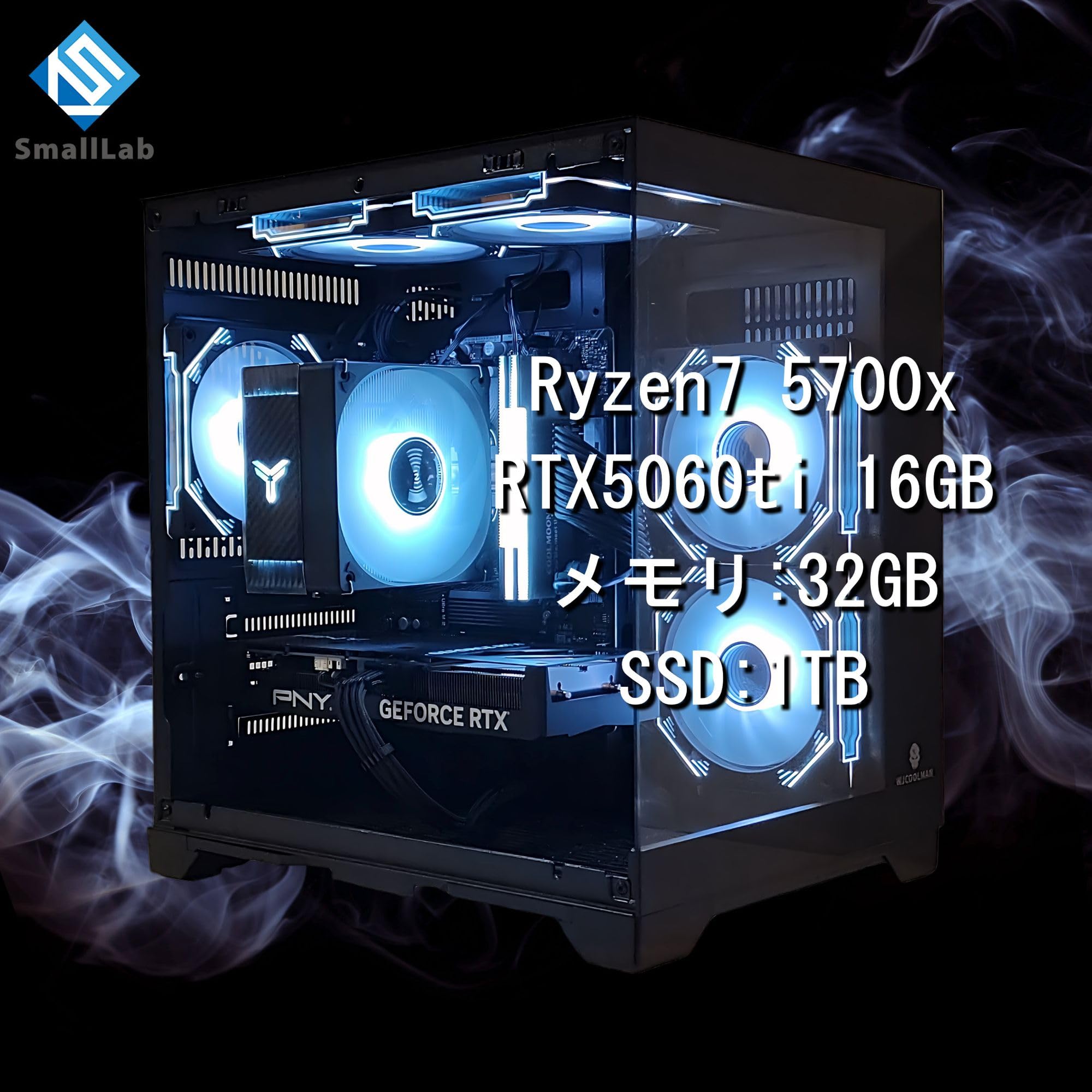 Amazon.co.jp: スモールラボ AMD Ryzen7 5700x ／ RTX5060ti 16GB