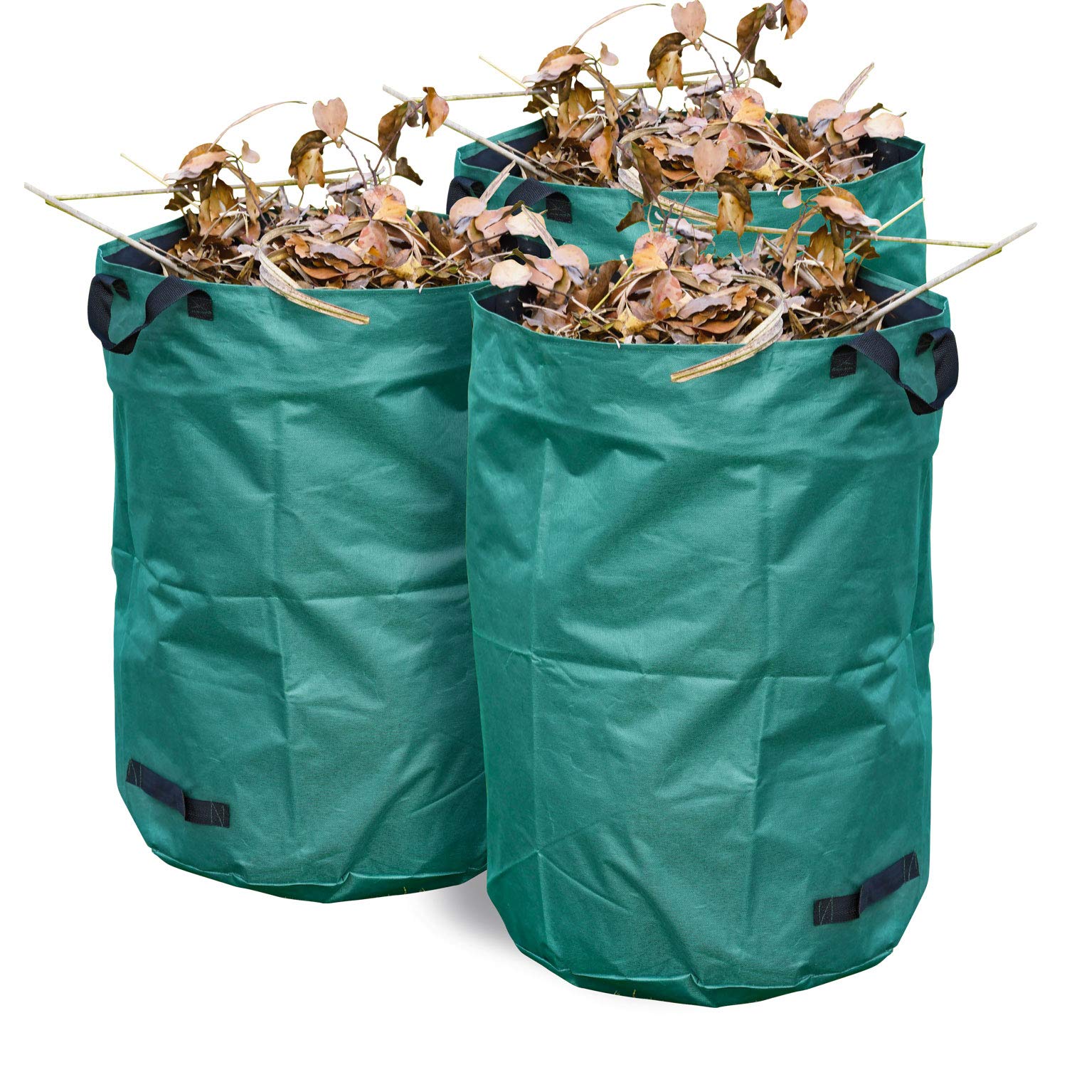 Parkland® Pack of 3 x 272 Litre Heavy Duty Garden Bag Waste Refuse Rubbish Grass Sack Extremely Robust Polyester Waterproof Reusable Large