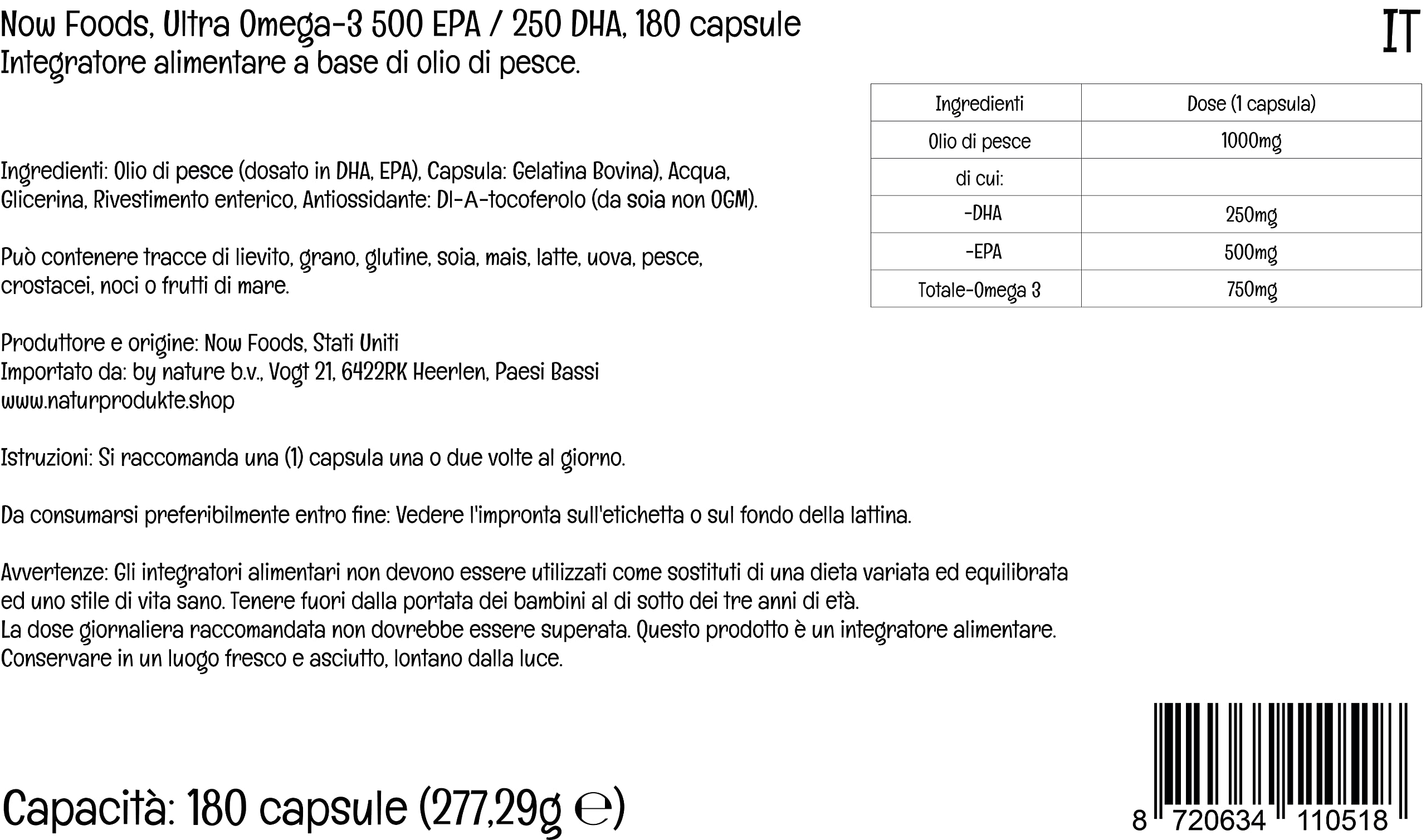 omega 3 500 epa 250 dha
