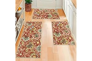 Homcomoda Kitchen Mats 3 Piece Set Boho Kitchen Rugs and Mats Non Slip Washable