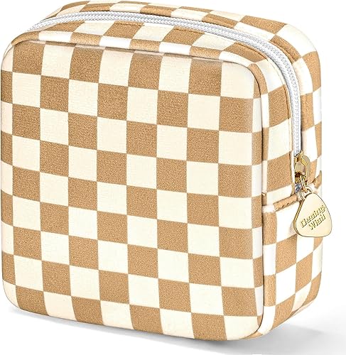 Vista 44 de Desing Wish Mini bolsa de maquillaje con llavero, estuche portátil para lápiz labial, bolsa de piel sintética, pequeña bolsa de cosméticos de viaje