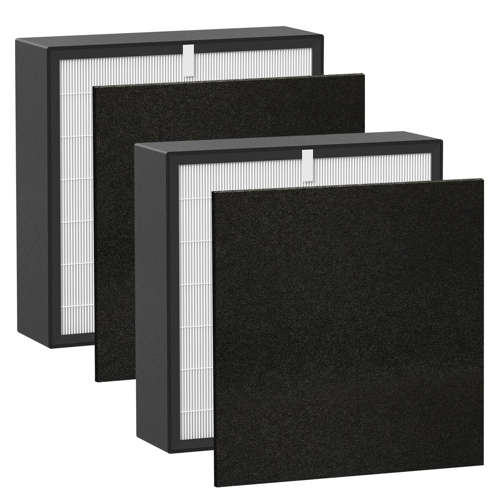 FF50 Silver Carbon FIT50 HEPA Filter Replacement Compatible with A-len BreatheSmart FF50 FIT50 FF50-VOC Air Purifier, Compared to Part HEPA-Pure FF50, FF50-VOC, 2 Pack