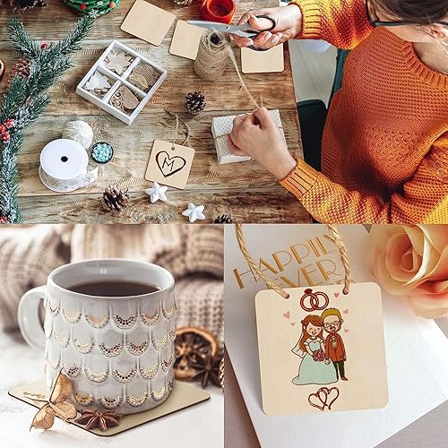 Miniatura 7 de Tablero de madera contrachapada, 20 hojas de tilo de 12 x 8 x 112 pulgadas, hojas de madera fina, perfectas para manualidades, proyectos escolares y