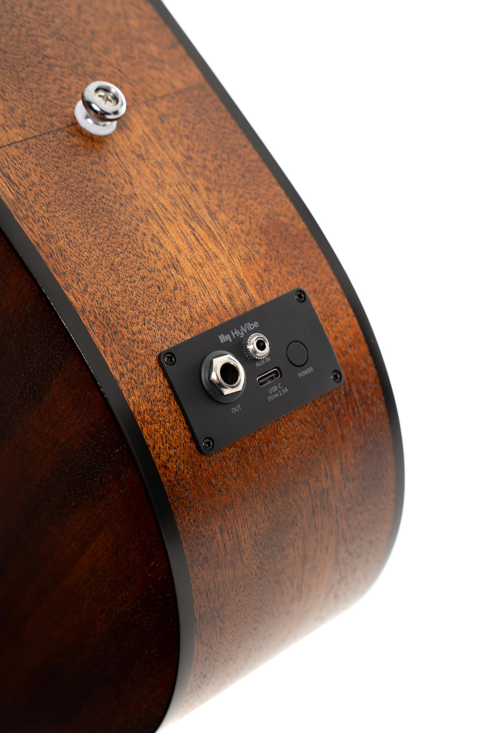 Cort Earthgo-OPBB Earth Go HyVibe H2 Akustik-E-Gitarre, offenporig, Braun mit Tasche