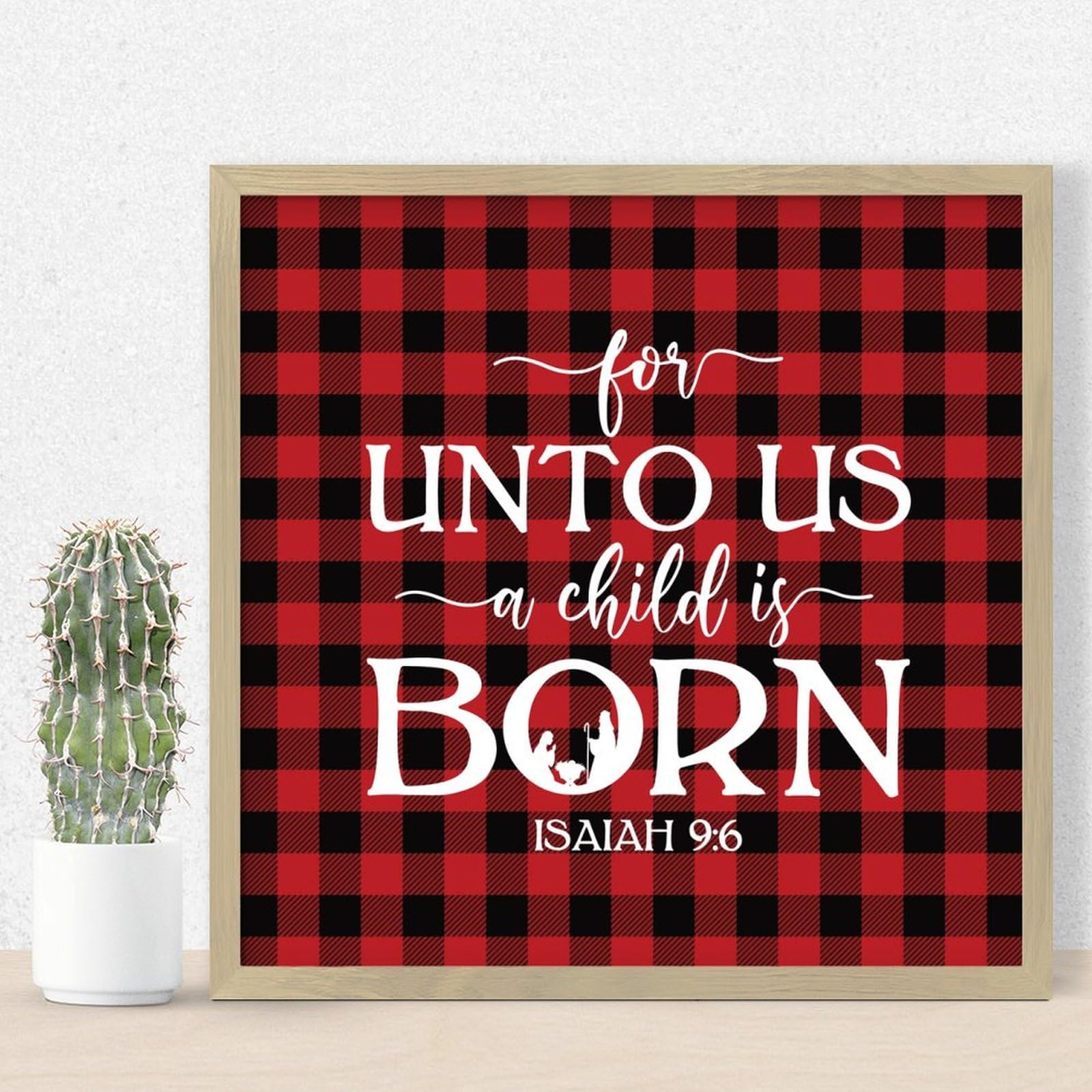 Cadeau de 30,5 x 30,5 cm panneau bois fête de Noël
