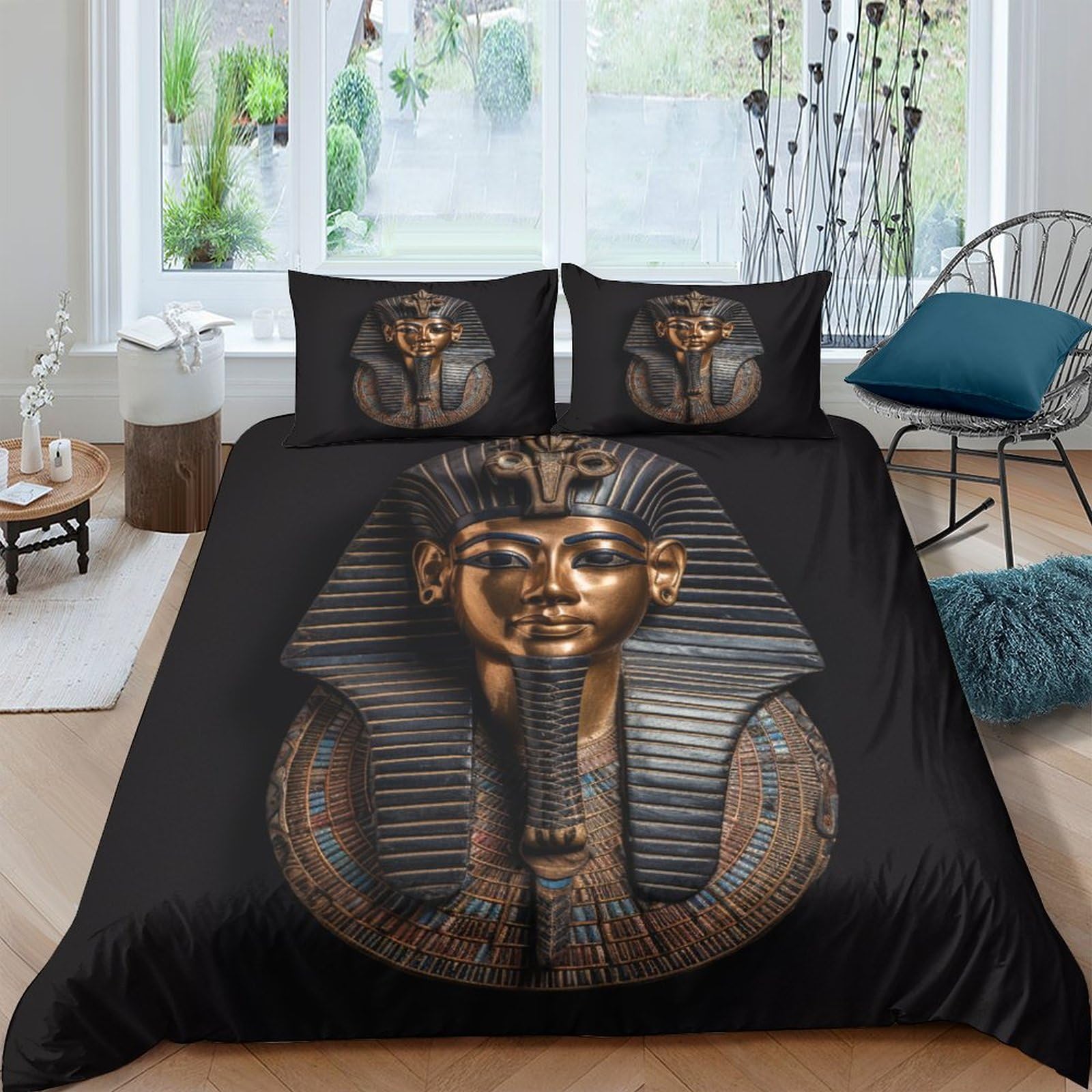 Housse de couette Pharaon King 220x240cm en microfibre avec 2 taies
