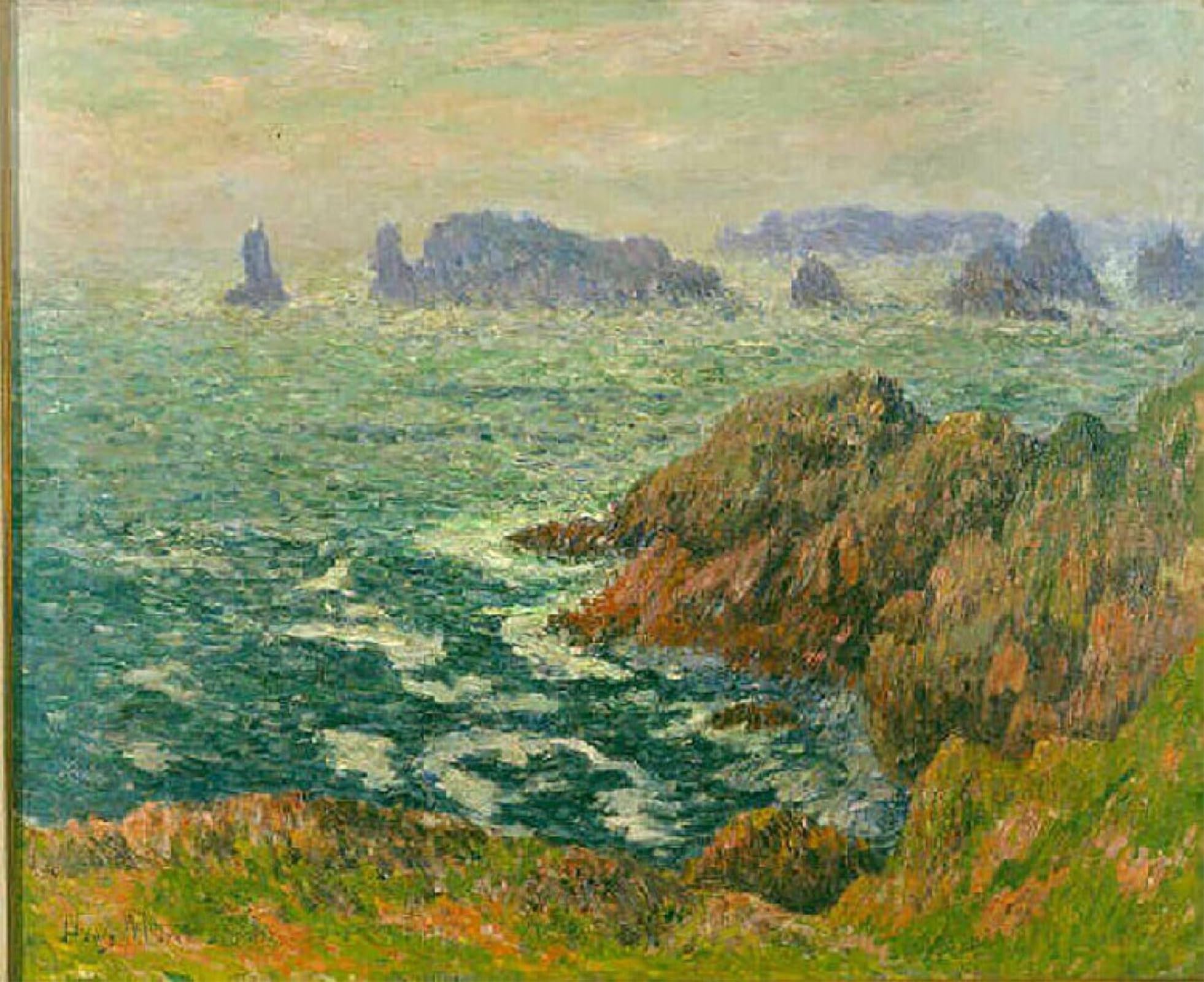 Artxlxxbn No Frame Famous Painting Art Wall Decor Abstract Art Picture Landscape Painting By Henry Moret Animal Pictures For Home Decor 60X90cm