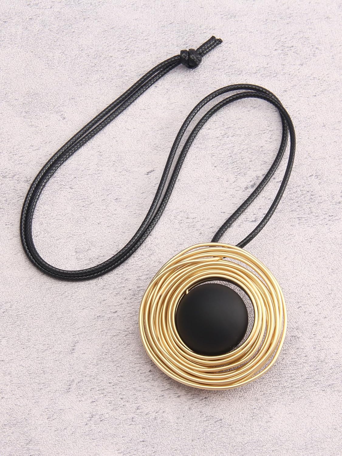 Bohemian Women's Leather Long Pendant Necklace Sweater necklace Adjustable Retro Woven Handmade Jewelry - Image 7