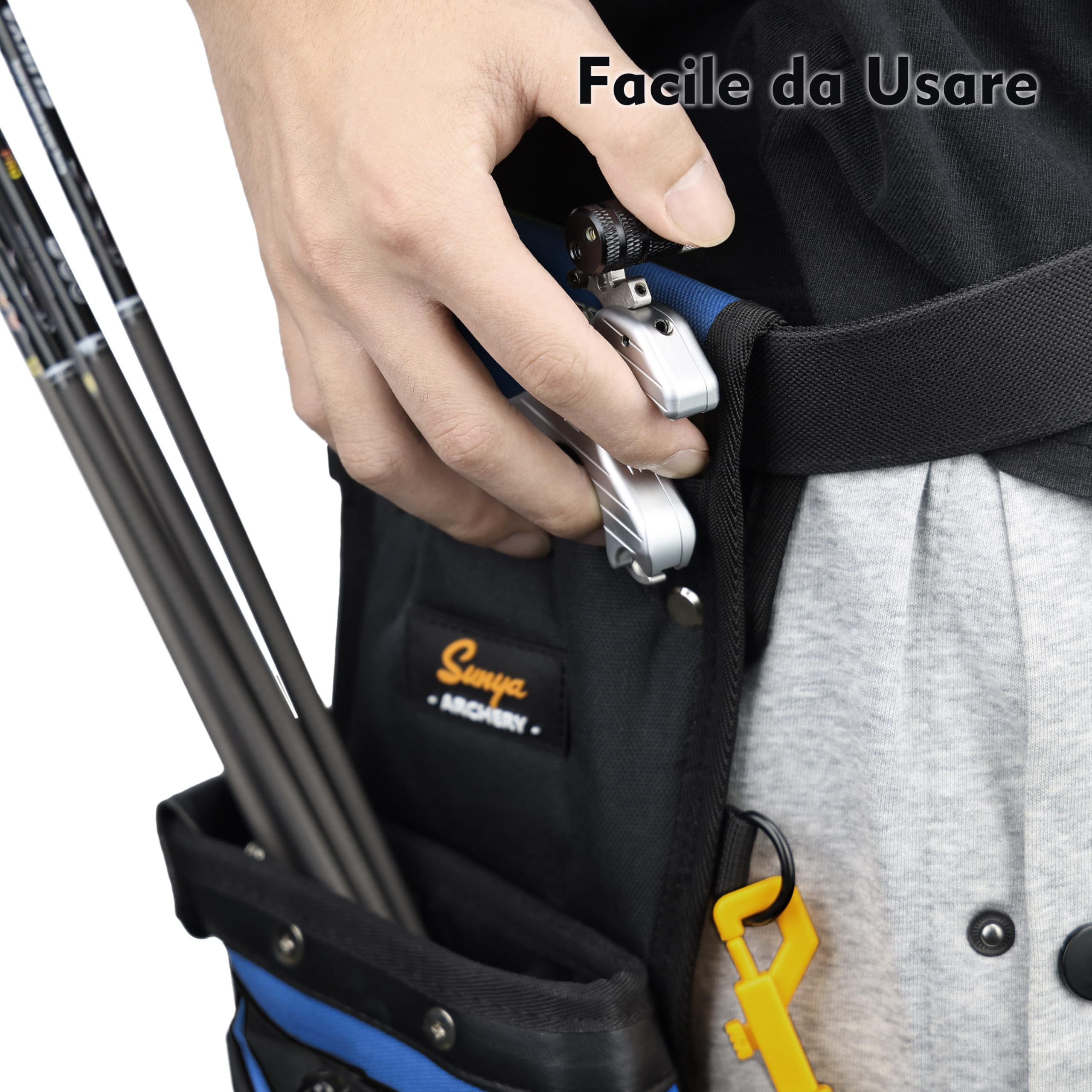 Sunya X510 Faretra da Fianco per Campo e Competizione | Faretra per arcieri silenziosa a 3 Slot con Sistema di archiviazione Robusto (42x18cm)
