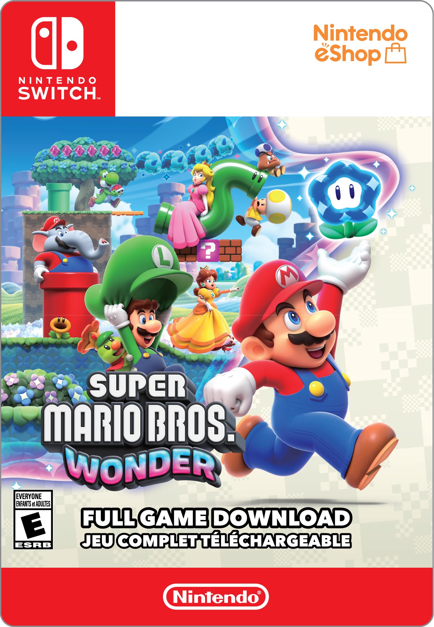 Super Mario Bros. Wonder - Nintendo Switch Digital Adventure.