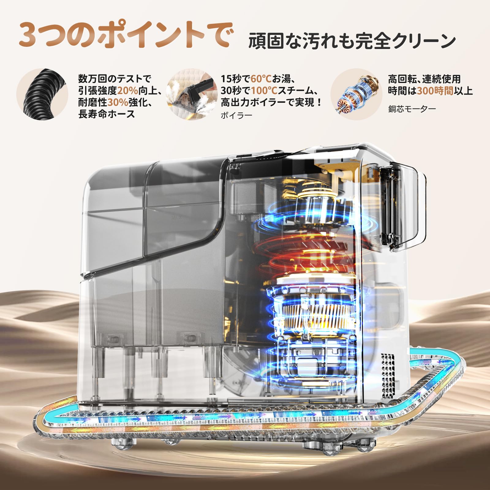 Amazon | スチームクリーナー【2026強化モデル・日本チーム開発・業界