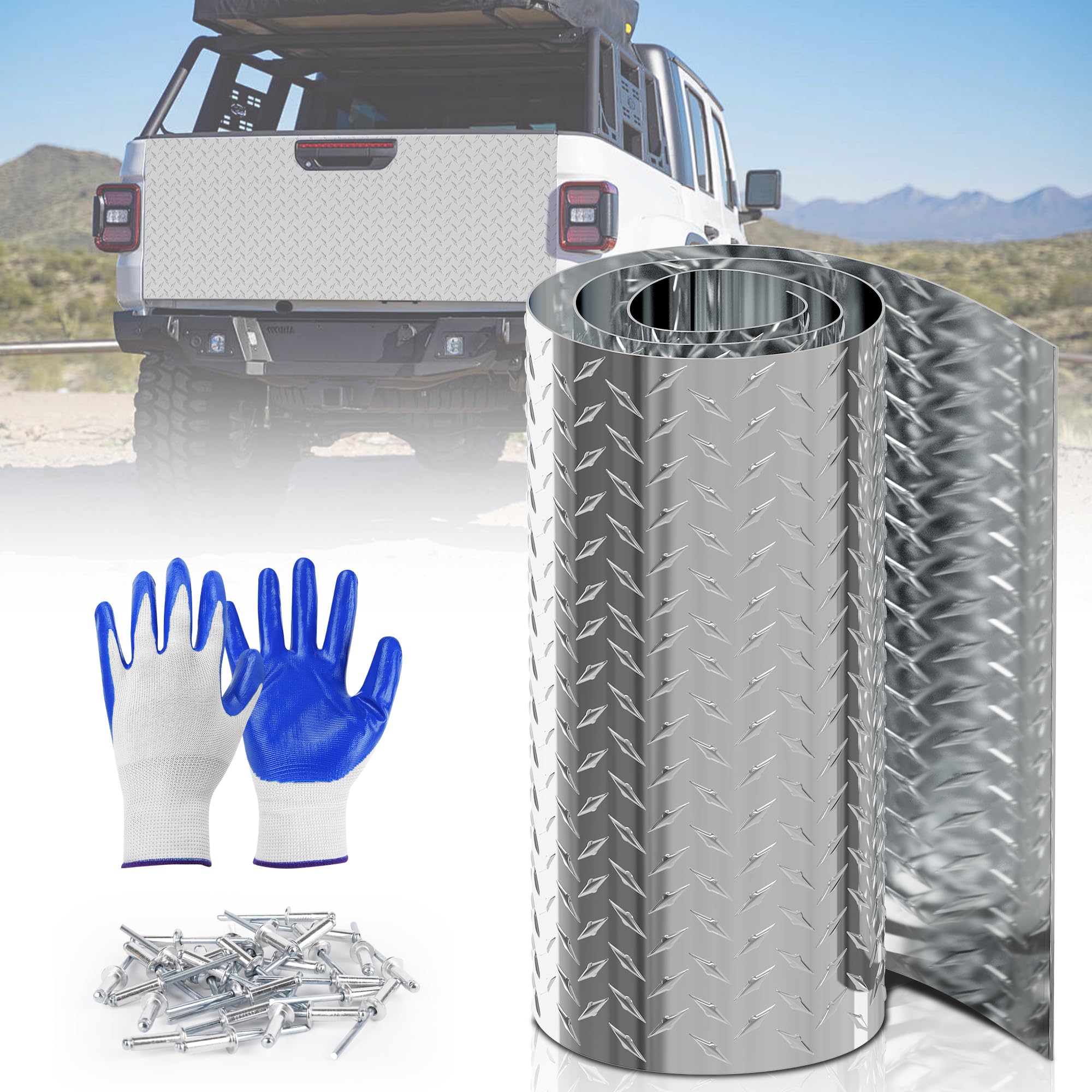 Diamond Plate Aluminum Sheet - 10x120in -10