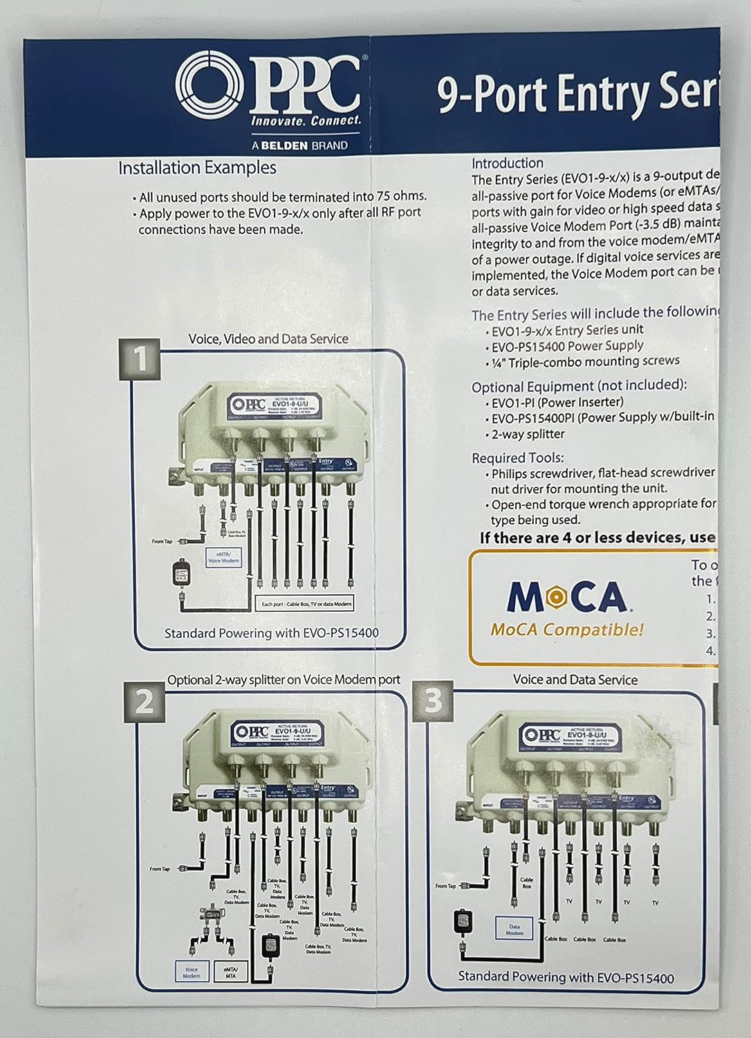 C.P. Company PPC Evolution 9-Port Amplifier Signal Booster Cable TV