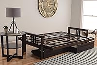 Vista 16 de MFD Futón Montana, Verde, Tela Madera, Colchón de ante de turba