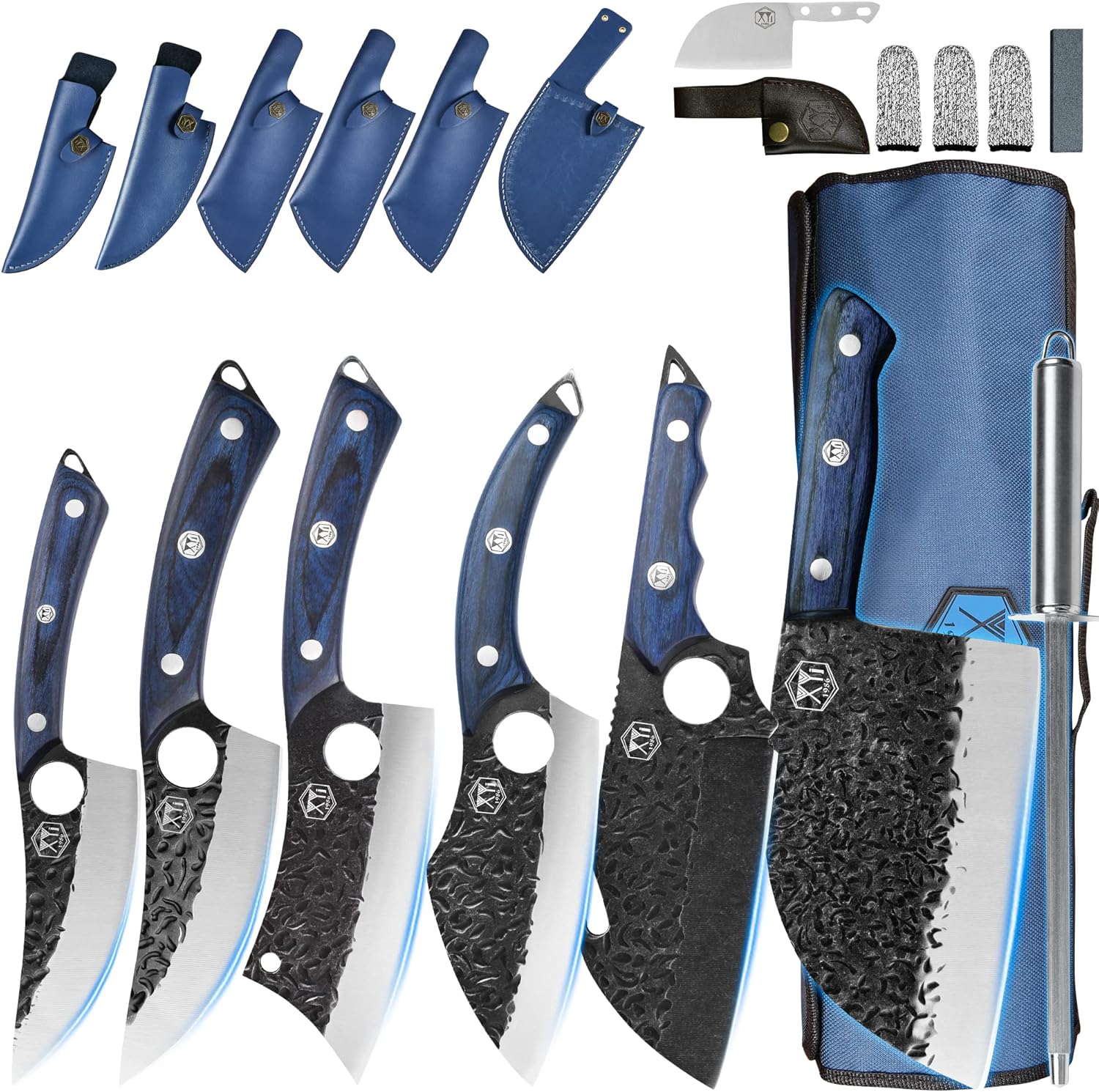 Authentic XYJ Since 1986,6 Pieces Butcher Chef Boning Knife